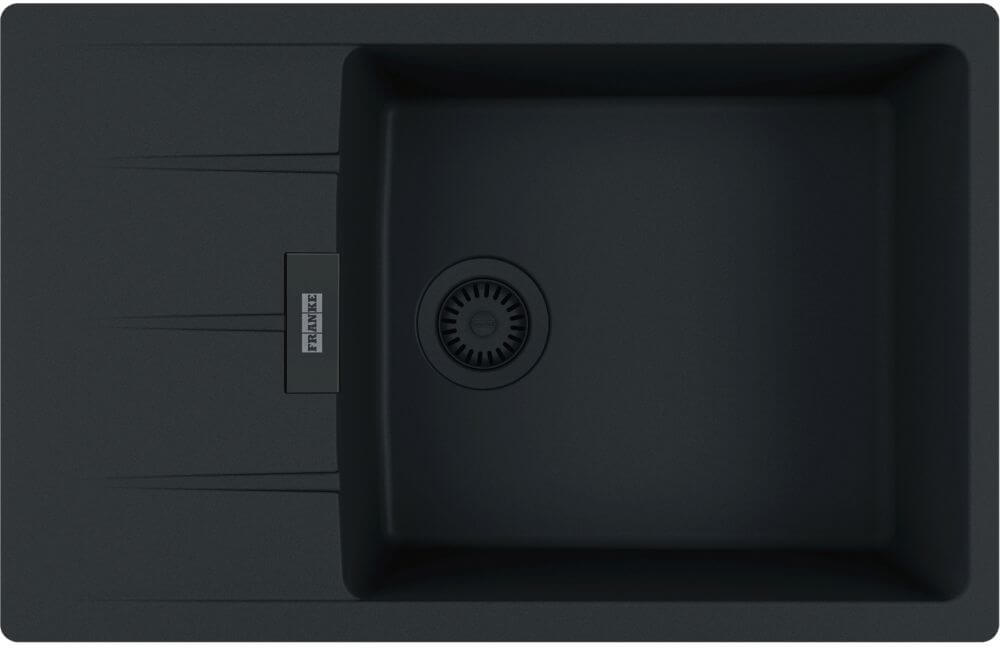 Franke Centro fregadero de granito 78x50 cm negro 114.0757.422