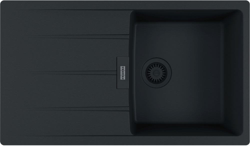 Franke Centro fregadero de granito 86x50 cm negro 114.0757.424