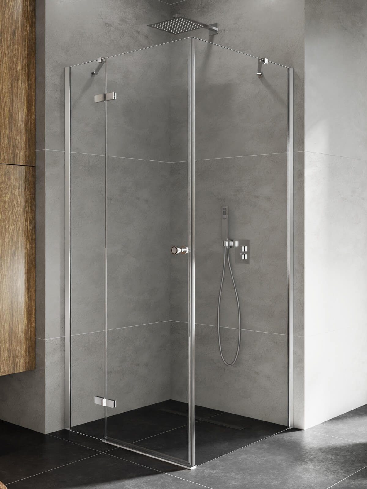 New Trendy Kalibra cabina de ducha 120x70 cm rectangular cromo brillo/vidrio transparente K-5017