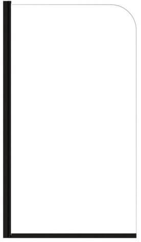 Besco Prime Black mampara de bañera 70 cm una pieza negro mate/vidrio transparente PNPB-1S