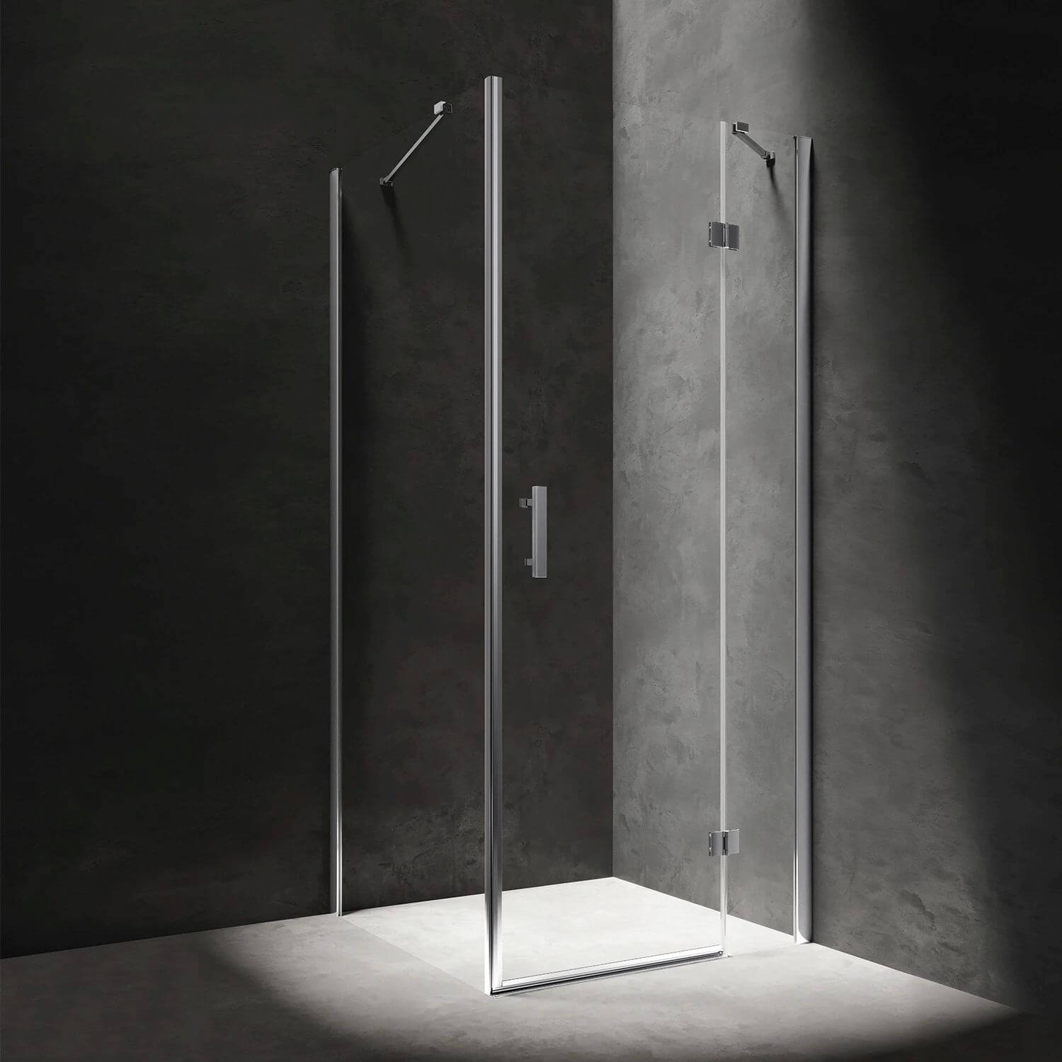 Omnires Manhattan cabina de ducha 100x80 cm rectangular cromo brillo/vidrio transparente MH1080CRTR