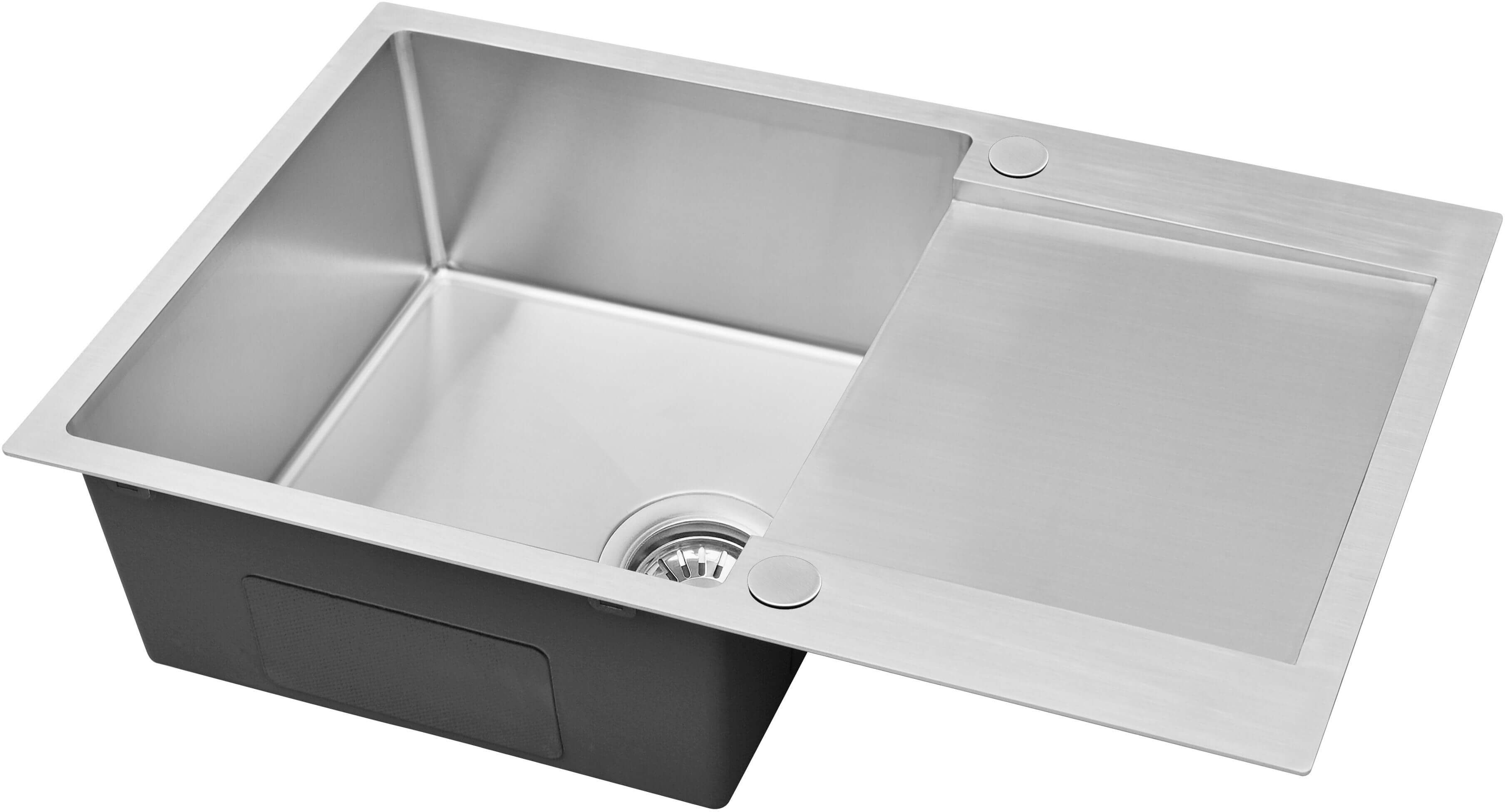 Ruvetti Masivo fregadero de acero 78x50 cm acero 5002M_BS160_W