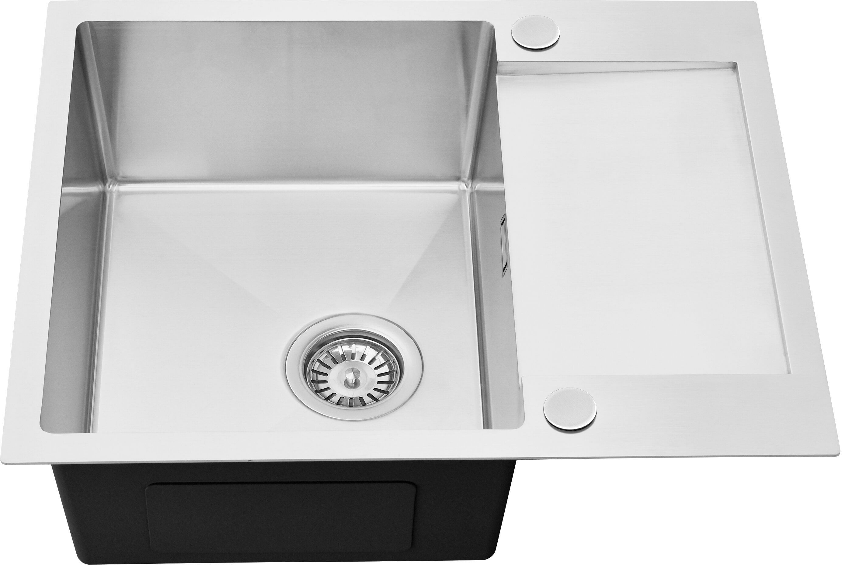 Ruvetti Look fregadero de acero 60x48 cm acero 5003L_BS120_W