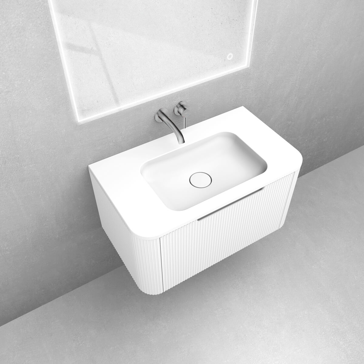 Conjunto armario Oltens Hamnes 60023000, lavabo Oltens Hamnes 40213900