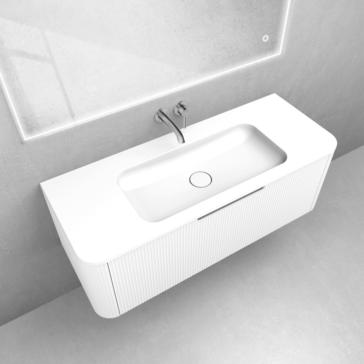 Conjunto armario Oltens Hamnes 60025000, lavabo Oltens Hamnes 40215000