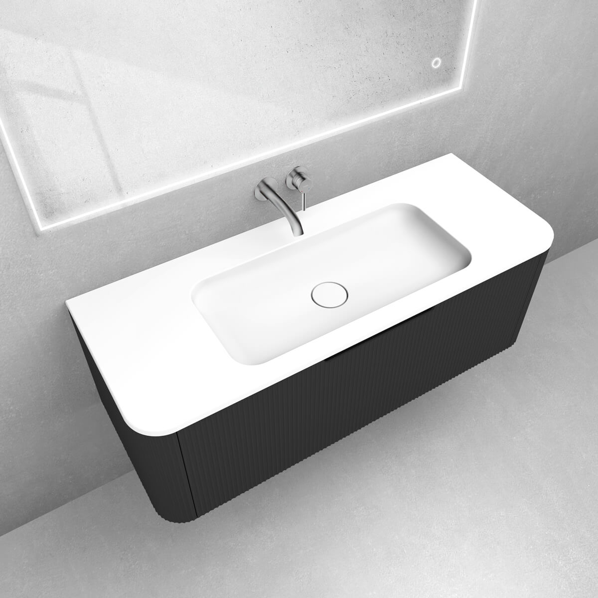 Conjunto armario Oltens Hamnes 60025300, lavabo Oltens Hamnes 40215900