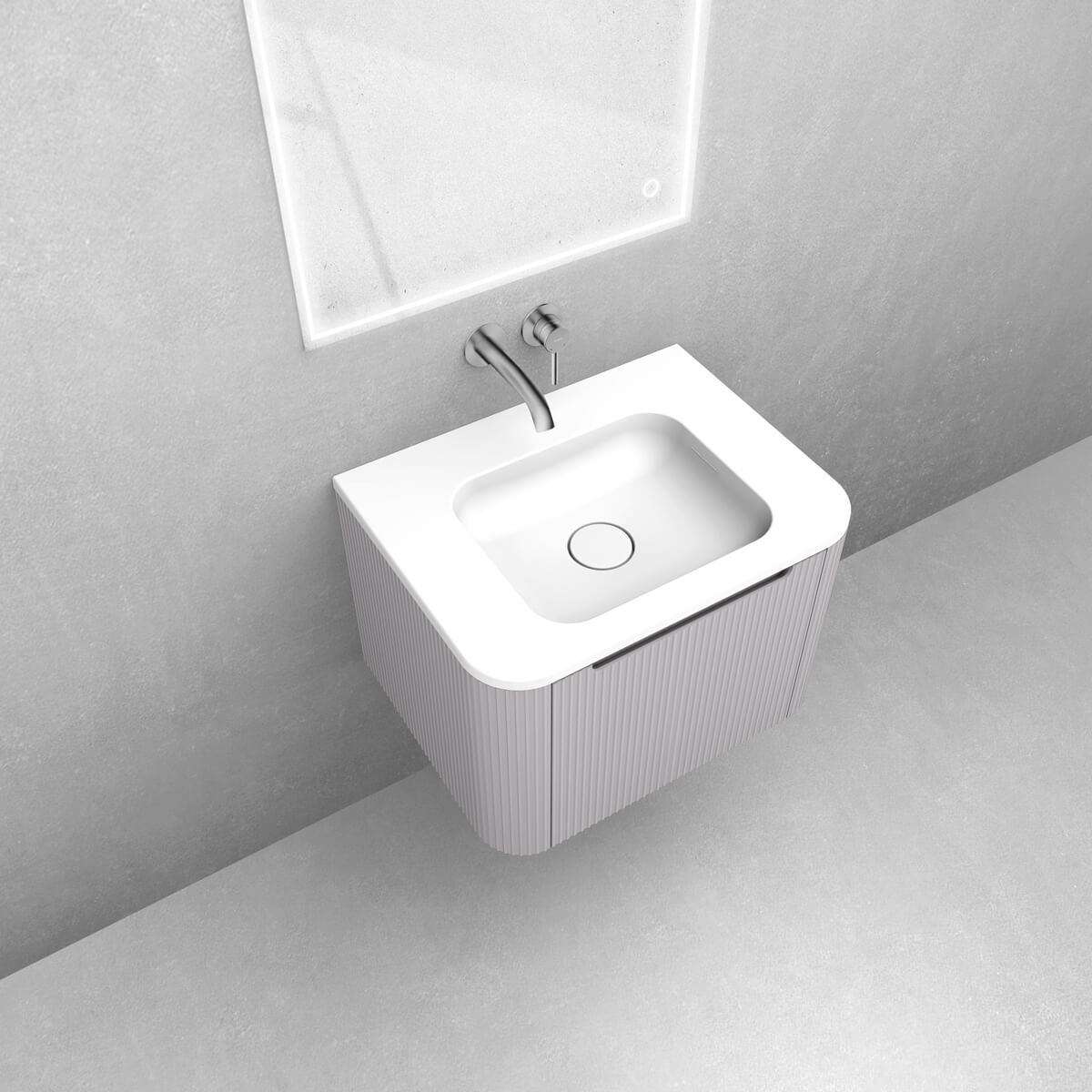 Conjunto armario Oltens Hamnes 60022900, lavabo Oltens Hamnes 40212000