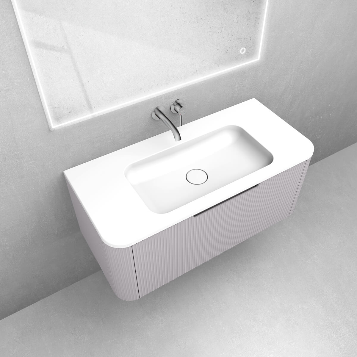 Conjunto armario Oltens Hamnes 60024900, lavabo Oltens Hamnes 40214000