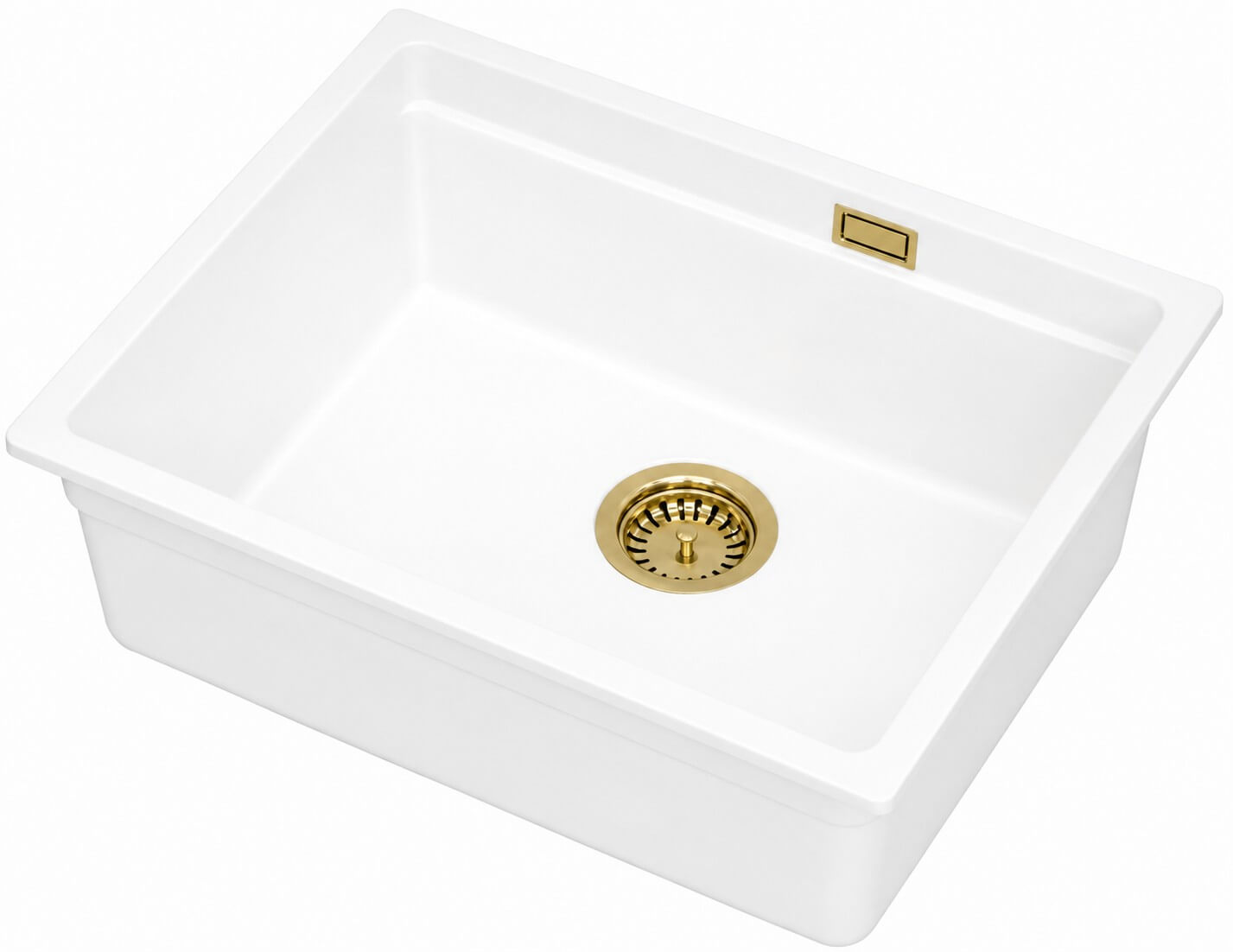 Ruvetti Latios fregadero suspendido 54.5x43.5 cm blanco 3001LA_WH60_P-PVDCH