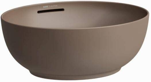 Laufen Il Bagno Alessi lavabo 45x38 cm oval sobre encimera marrón/beige mate H8189761881091