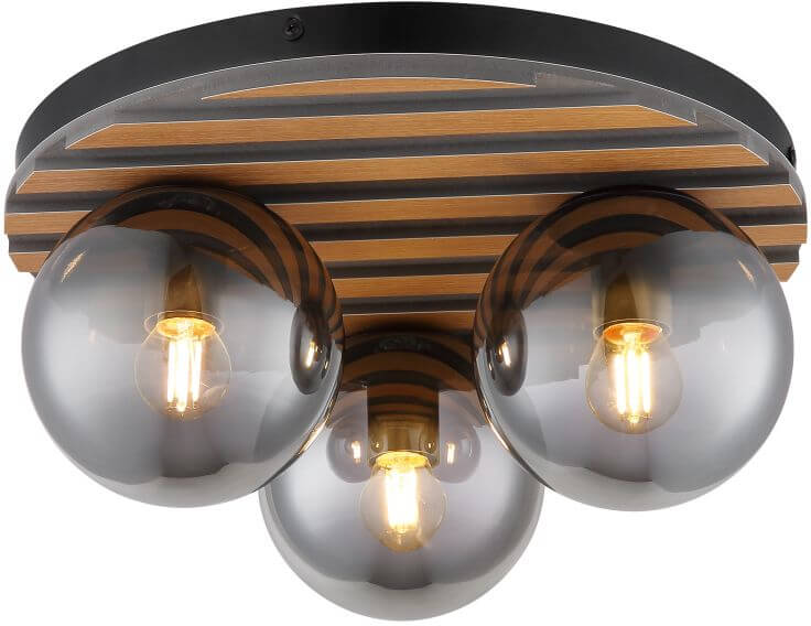 Globo Lighting Parsons lámpara de techo 3x40 W negro 54343-3