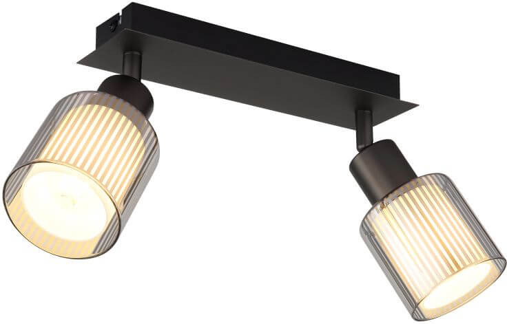 Globo Lighting Villegas lámpara de pared 2x25 W negro 54456-2