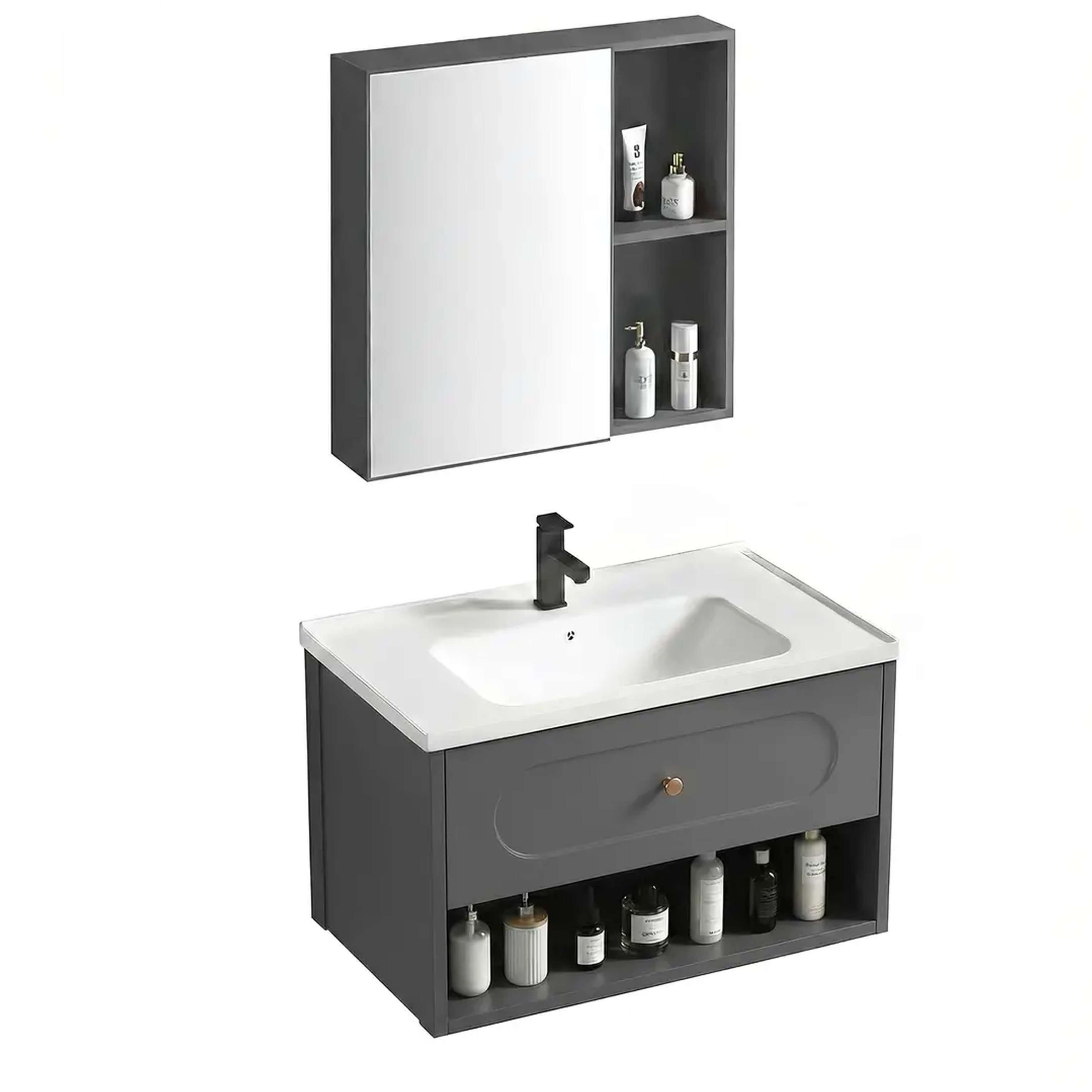 Rea River conjunto de muebles de baño 60x48x cm suspendido, para lavabo gris REA-M0020