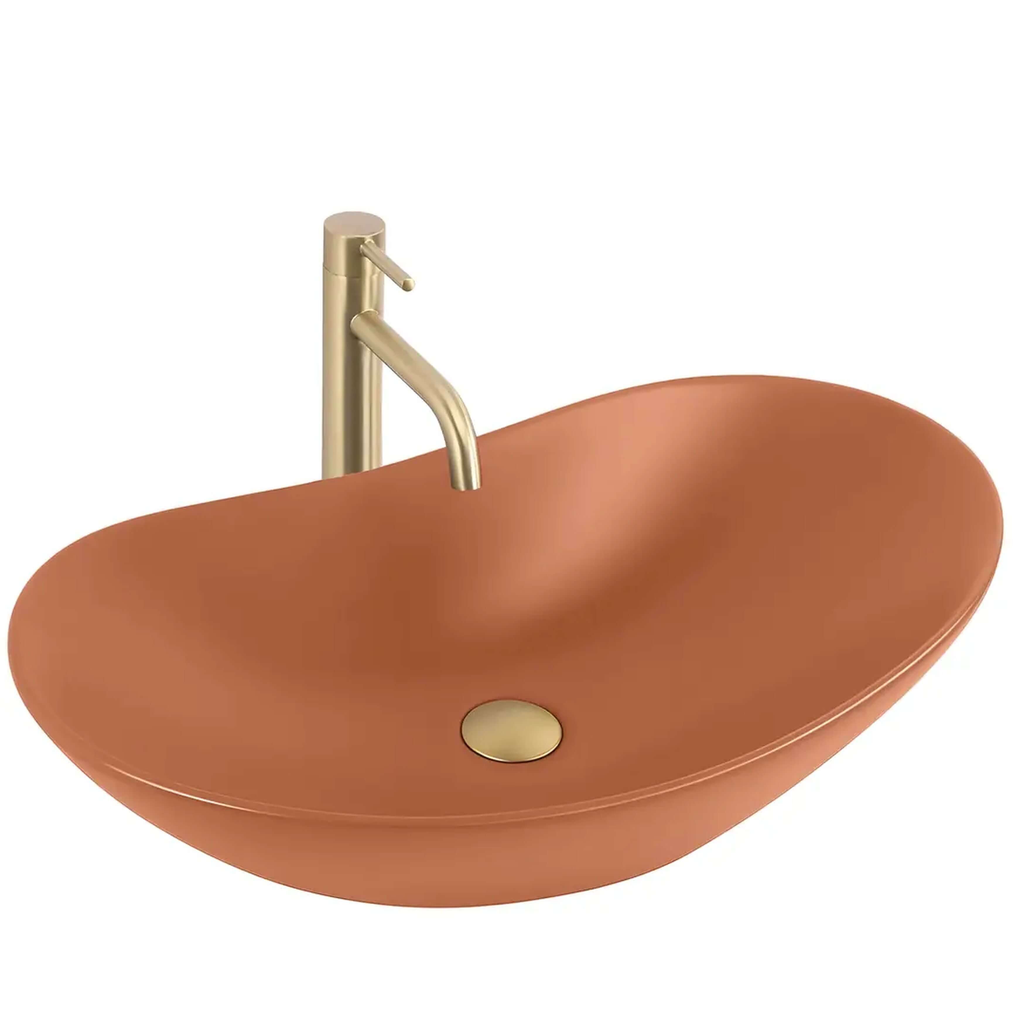 Rea Royal lavabo 61.5x35.5 cm oval sobre encimera mate REA-U3530