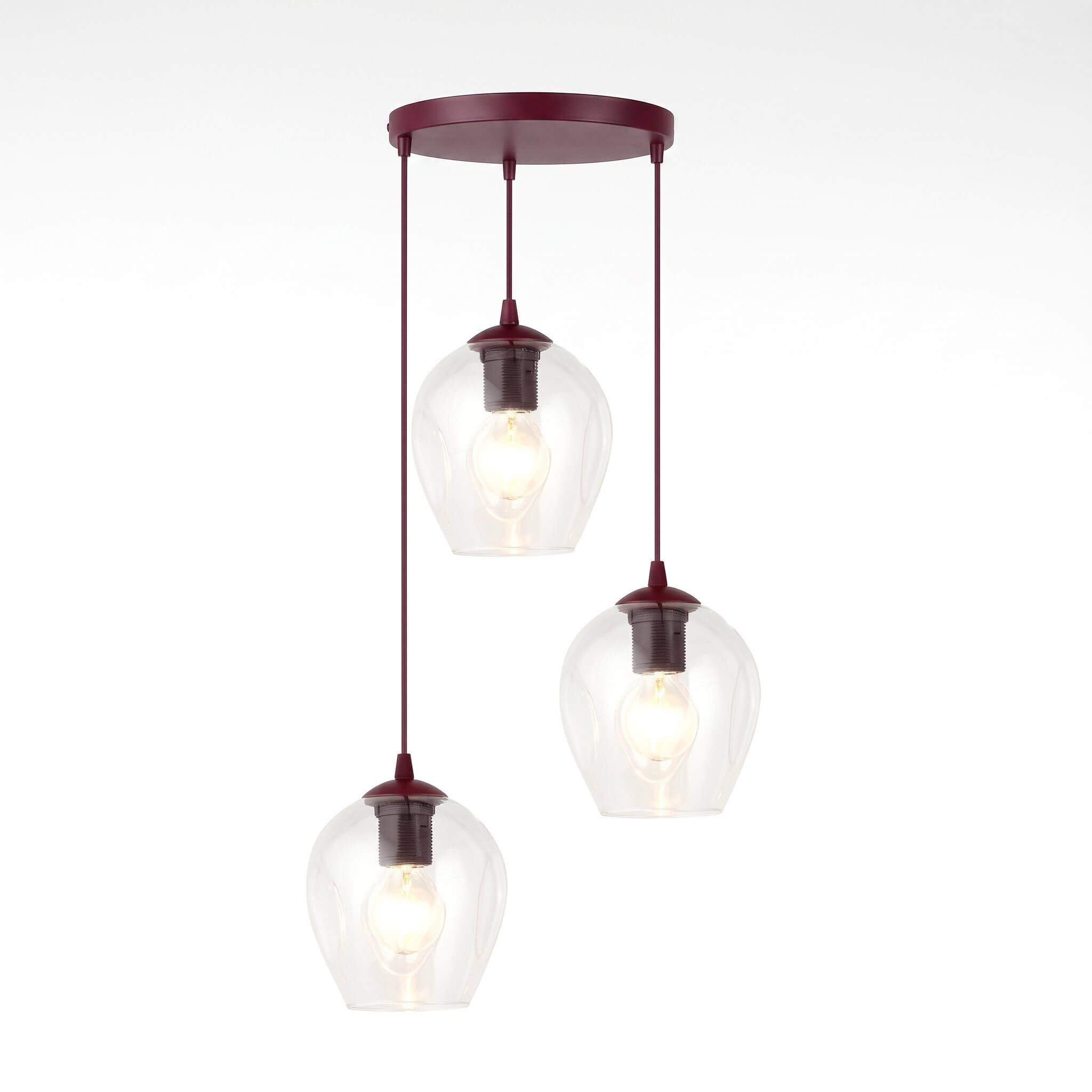 Emibig Istar lámpara colgante 3x15 W burdeos 1784/3PREM