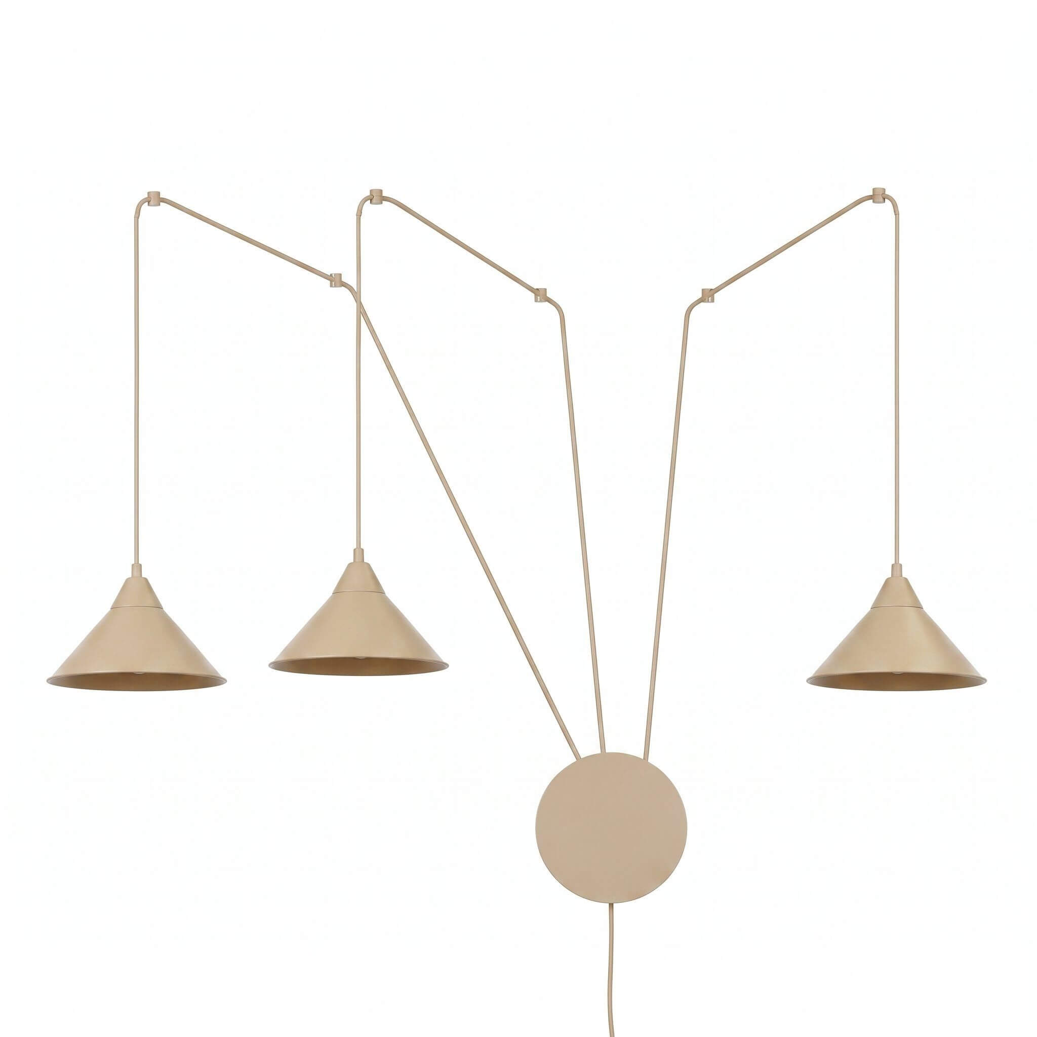 Emibig Abramo lámpara colgante 3x15 W beige 1786/3