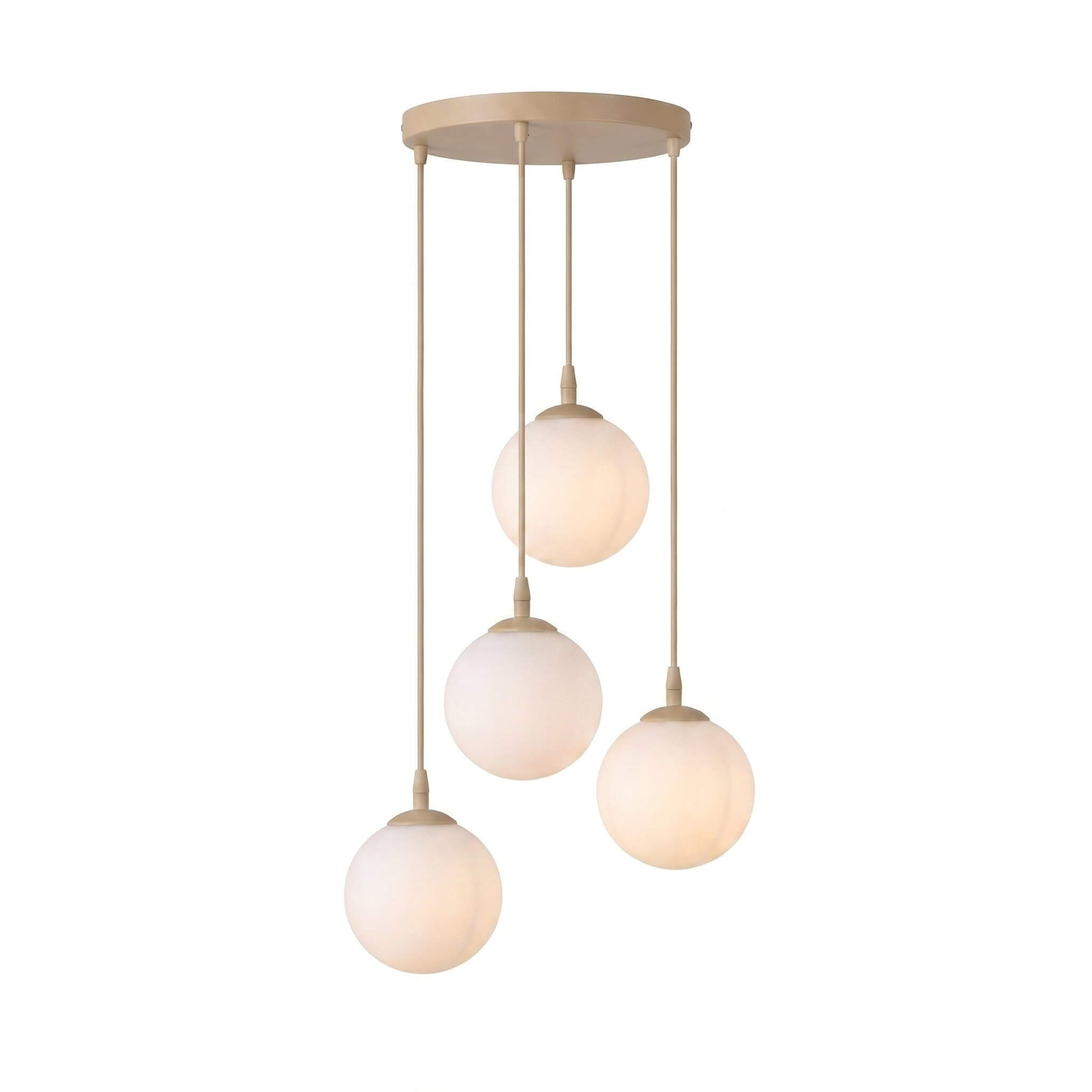 Emibig Cosmo lámpara colgante 4x10 W blanco-beige 1790/4PREM