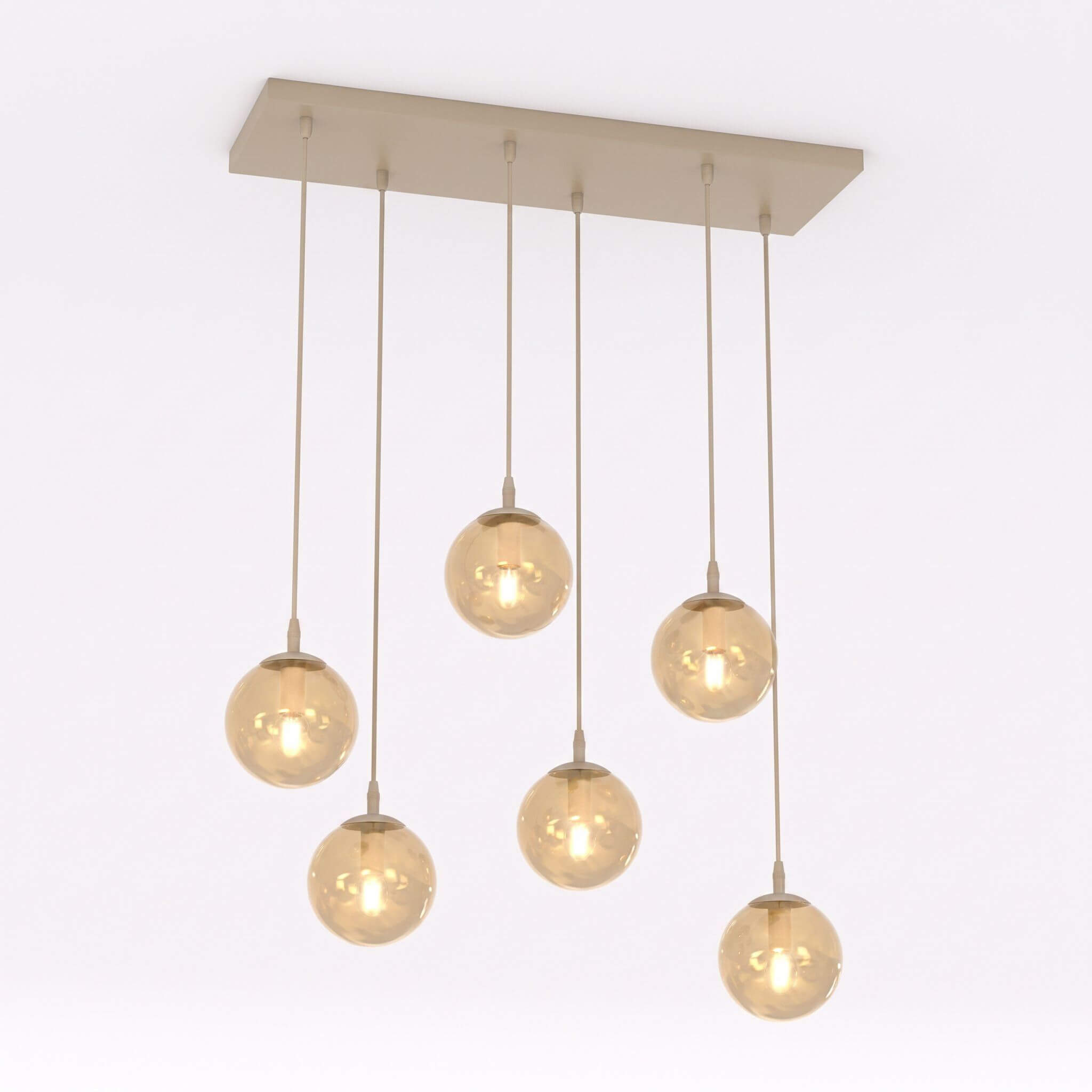 Emibig Cosmo lámpara colgante 6x10 W beige 1791/6