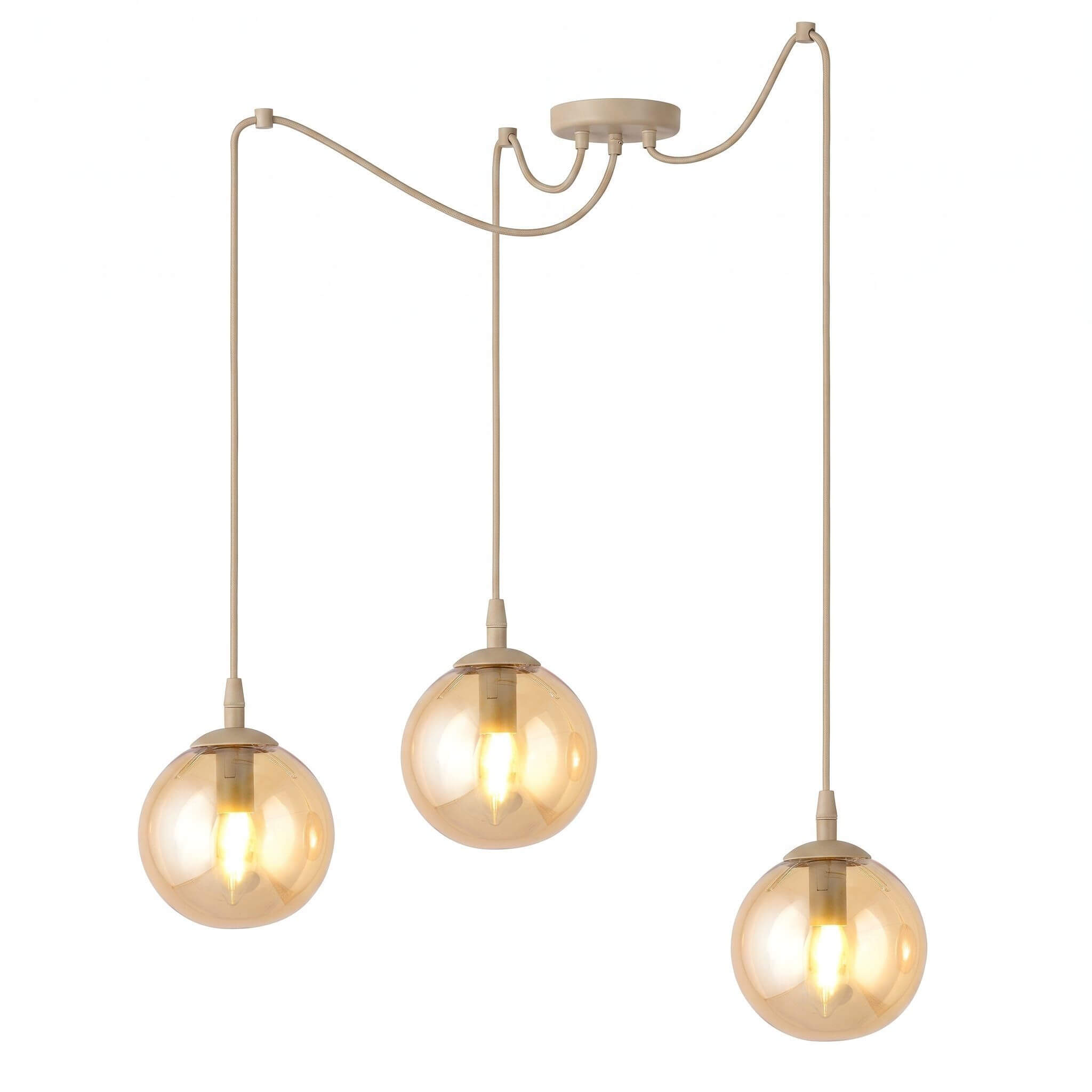 Emibig Gigi lámpara colgante 3x10 W beige 1824/3