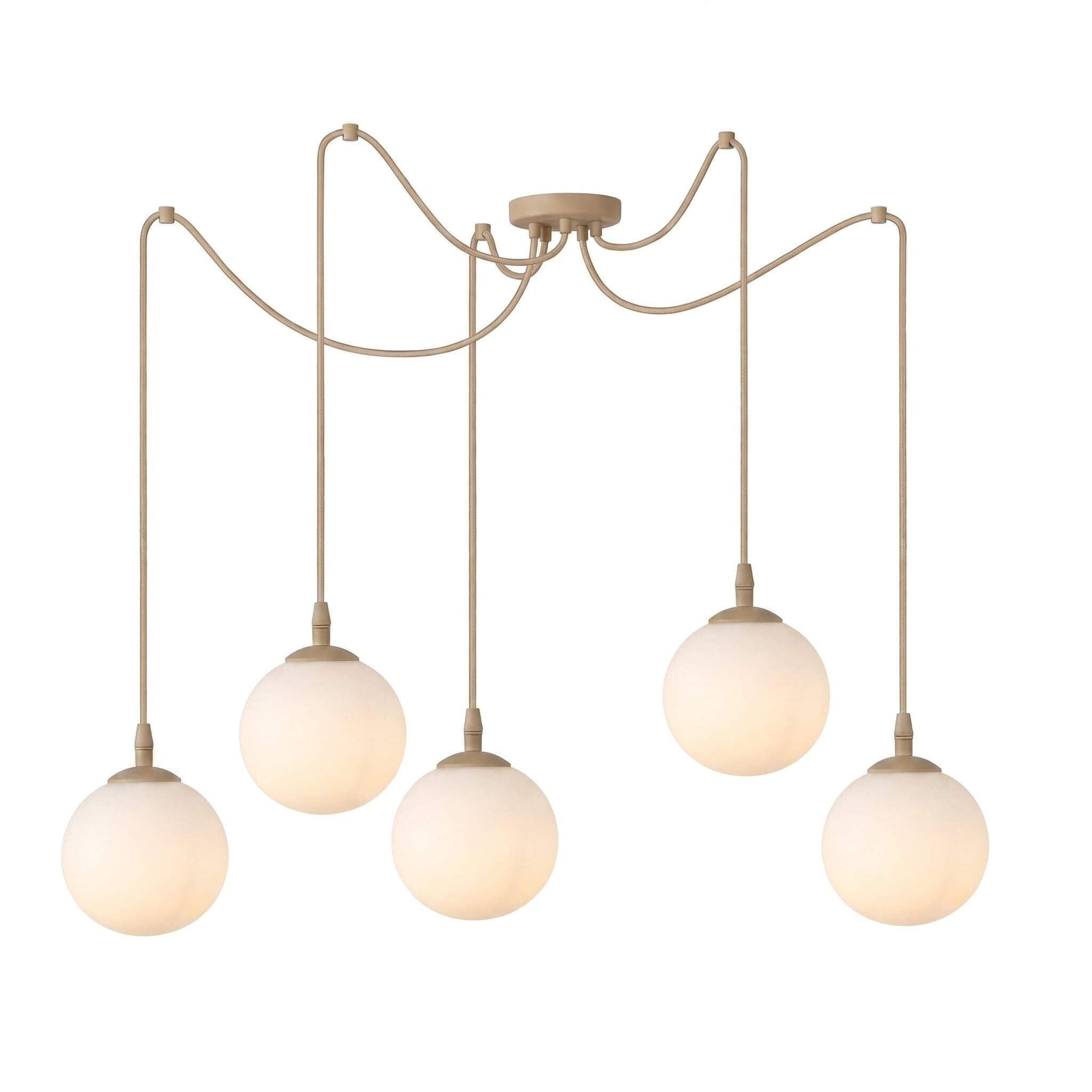 Emibig Gigi lámpara colgante 5x10 W blanco-beige 1823/5