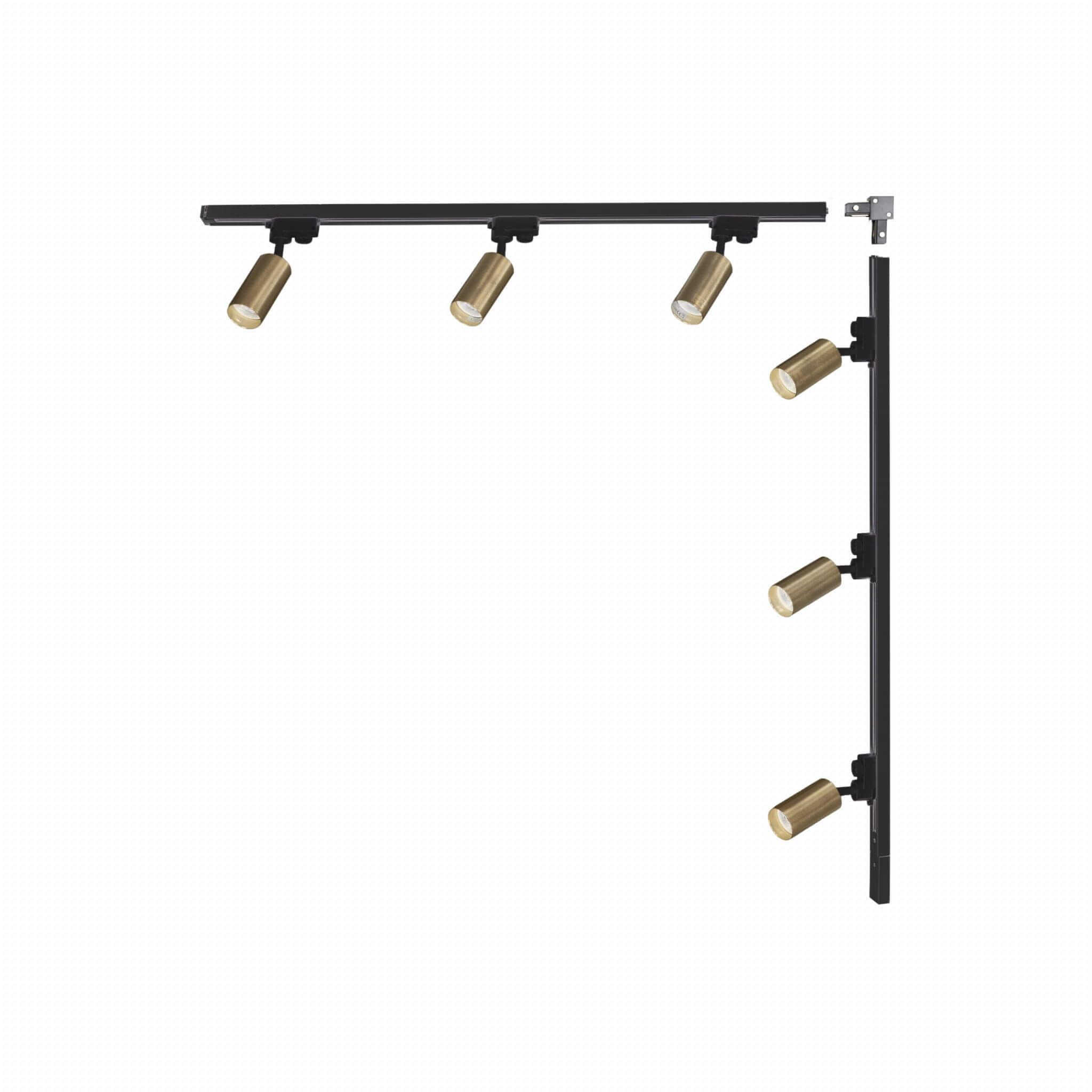 Zuma Line Black kit de riel con focos 6x35 W negro-oro 3563