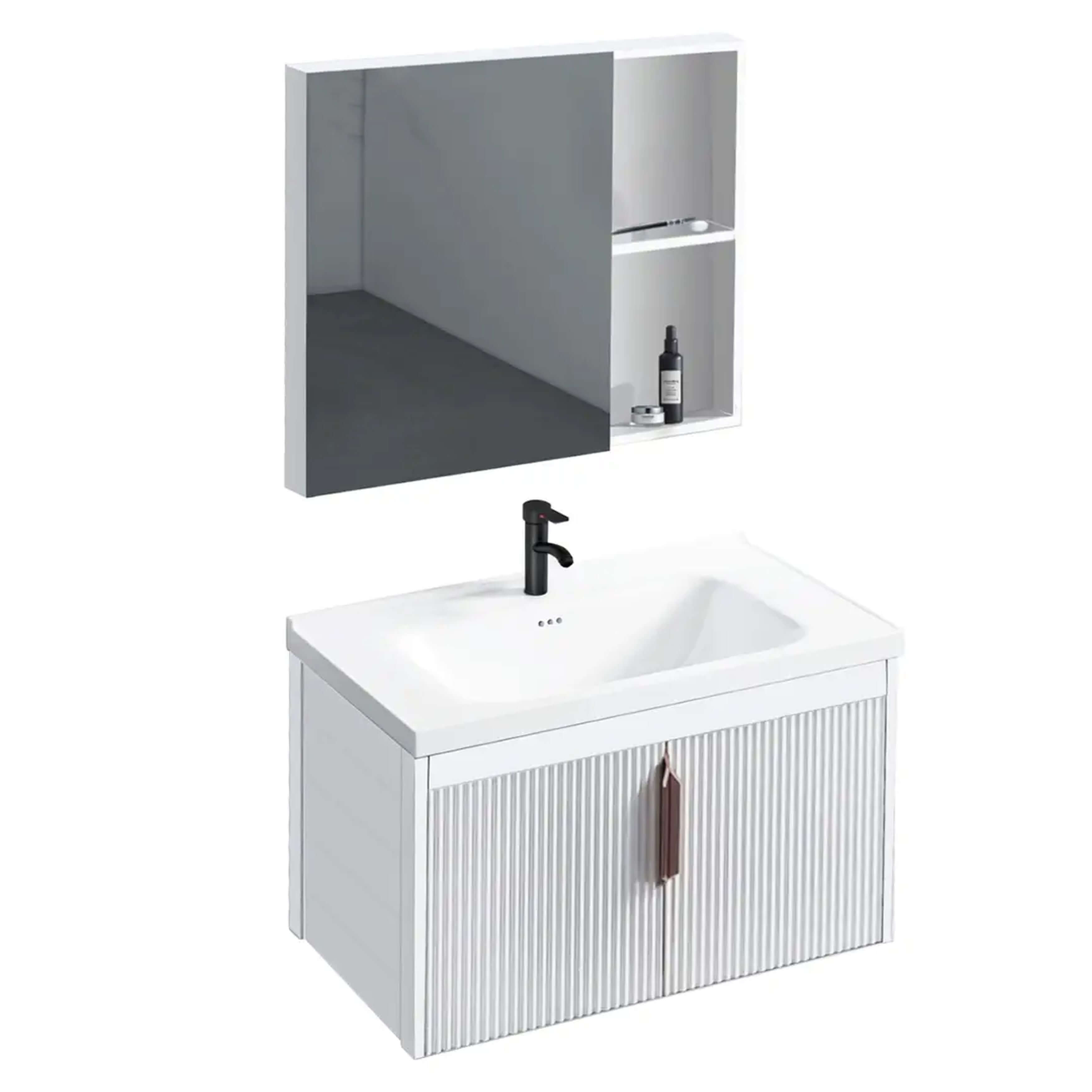 Rea Astor conjunto de muebles de baño 59x46x39.5 cm suspendido, para lavabo beige REA-M0003
