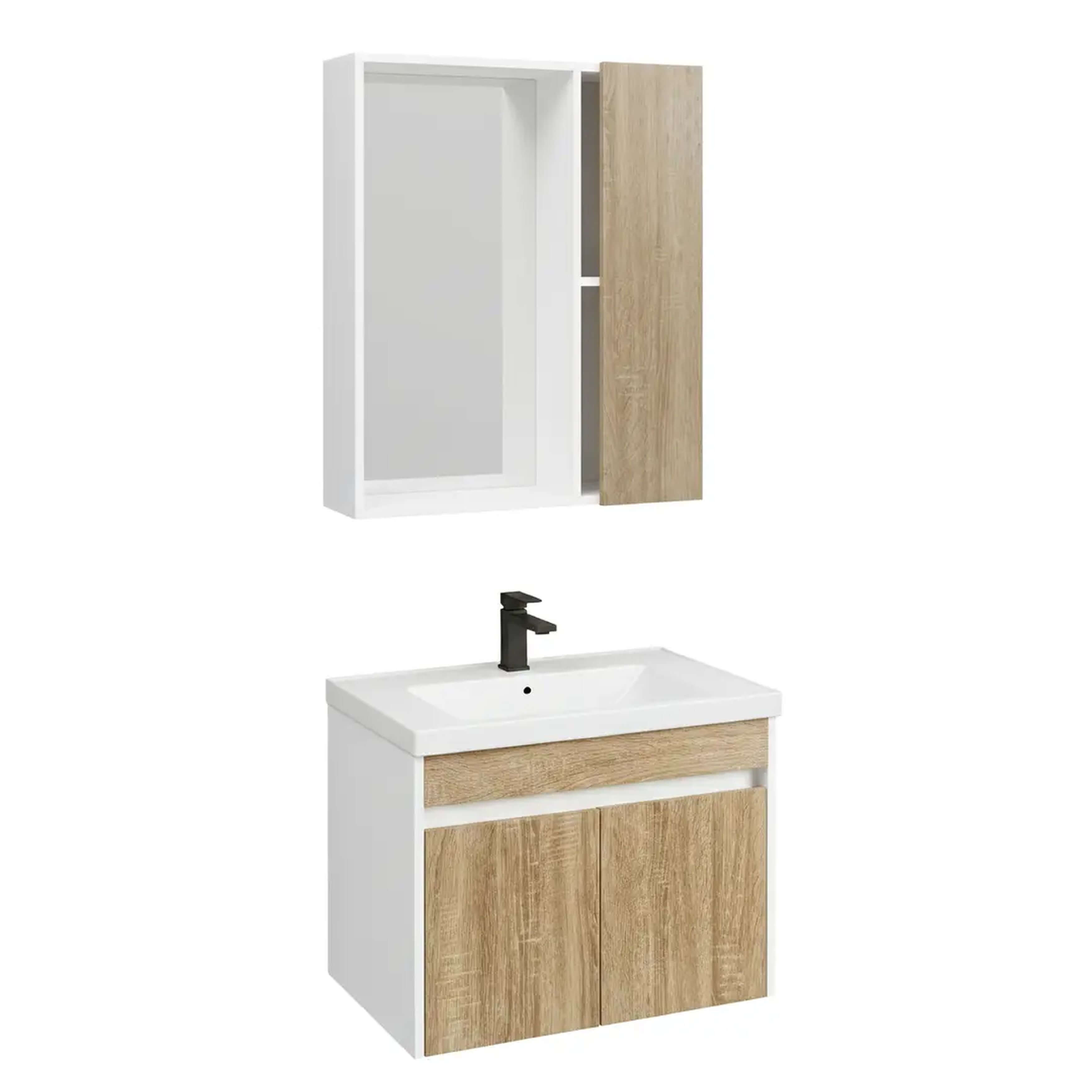 Rea Faro conjunto de muebles de baño 58x46.5x42 cm suspendido, para lavabo blanco REA-M0037