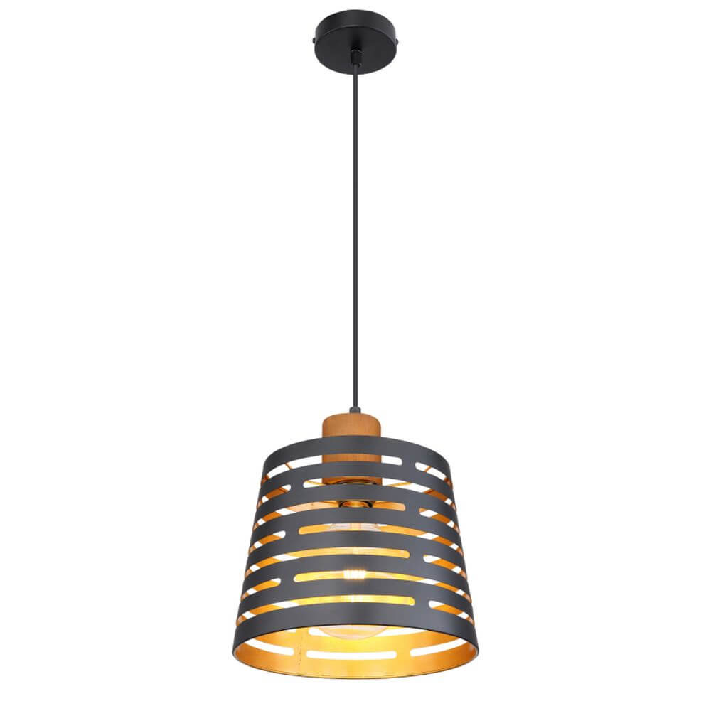 Globo Lighting Ablona lámpara colgante 1x60 W negro 15451H