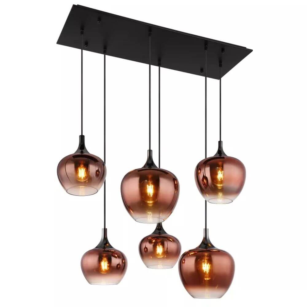 Globo Lighting Maxy lámpara colgante 6x40 W negro 15548-6HG
