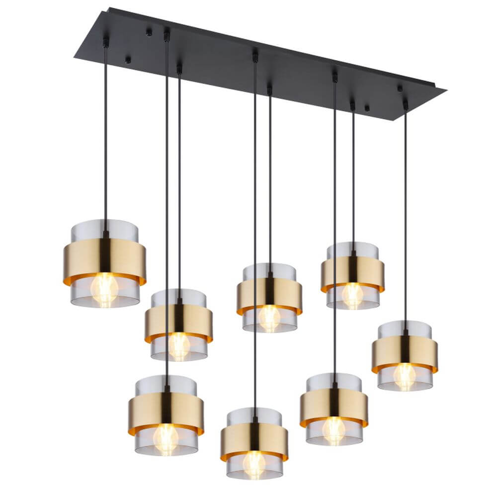 Globo Lighting Milley lámpara colgante x60 W negro-oro 15560-8H