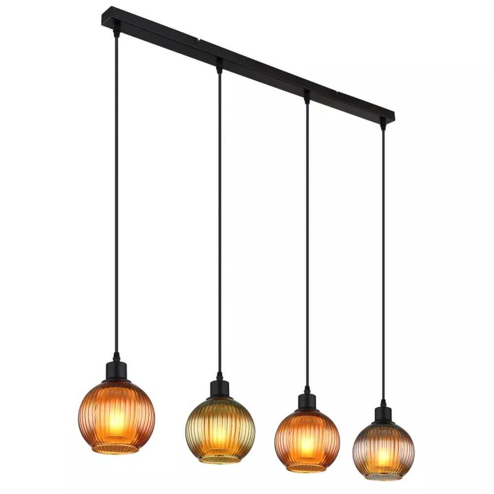 Globo Lighting Zumba lámpara colgante 4x25 W negro-multicolor 15638-4