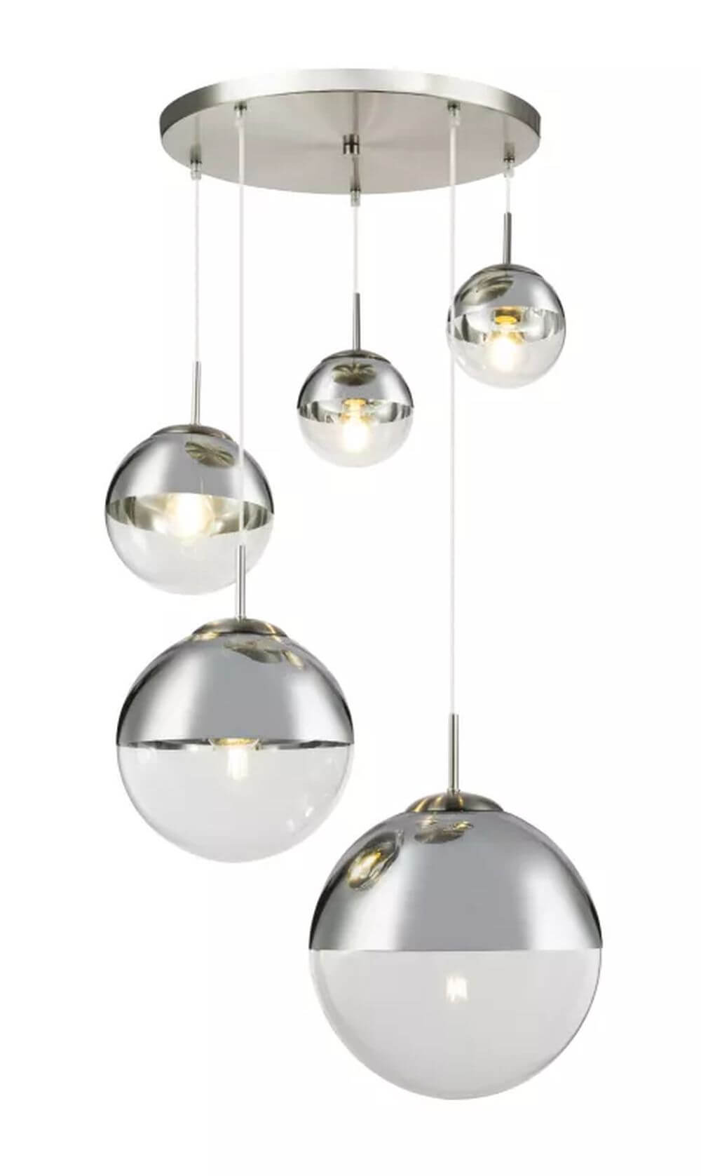 Globo Lighting Varus lámpara colgante 5x25 W transparente 15851-5