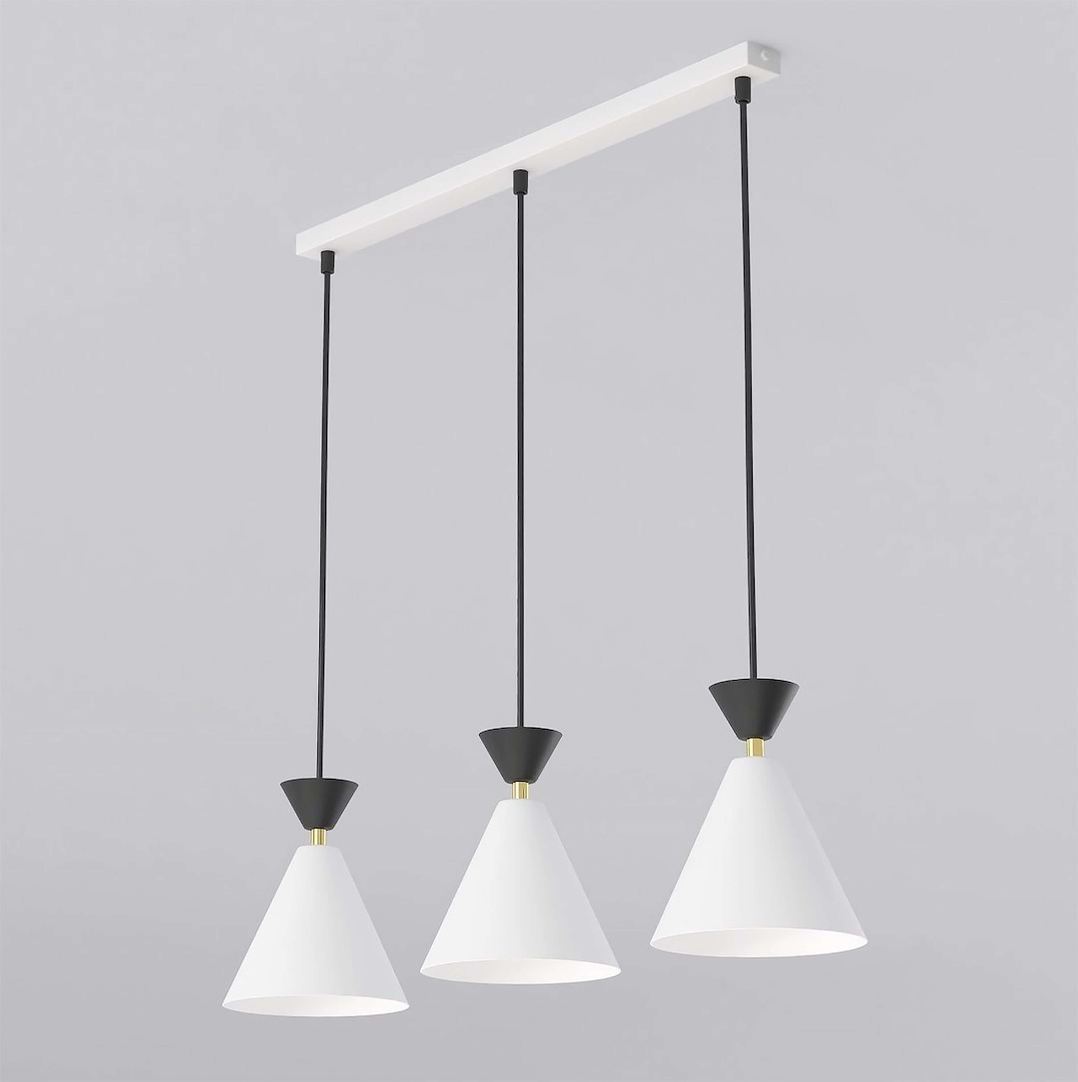 Emibig Klever lámpara colgante 3x10 W blanco-negro 1743/3