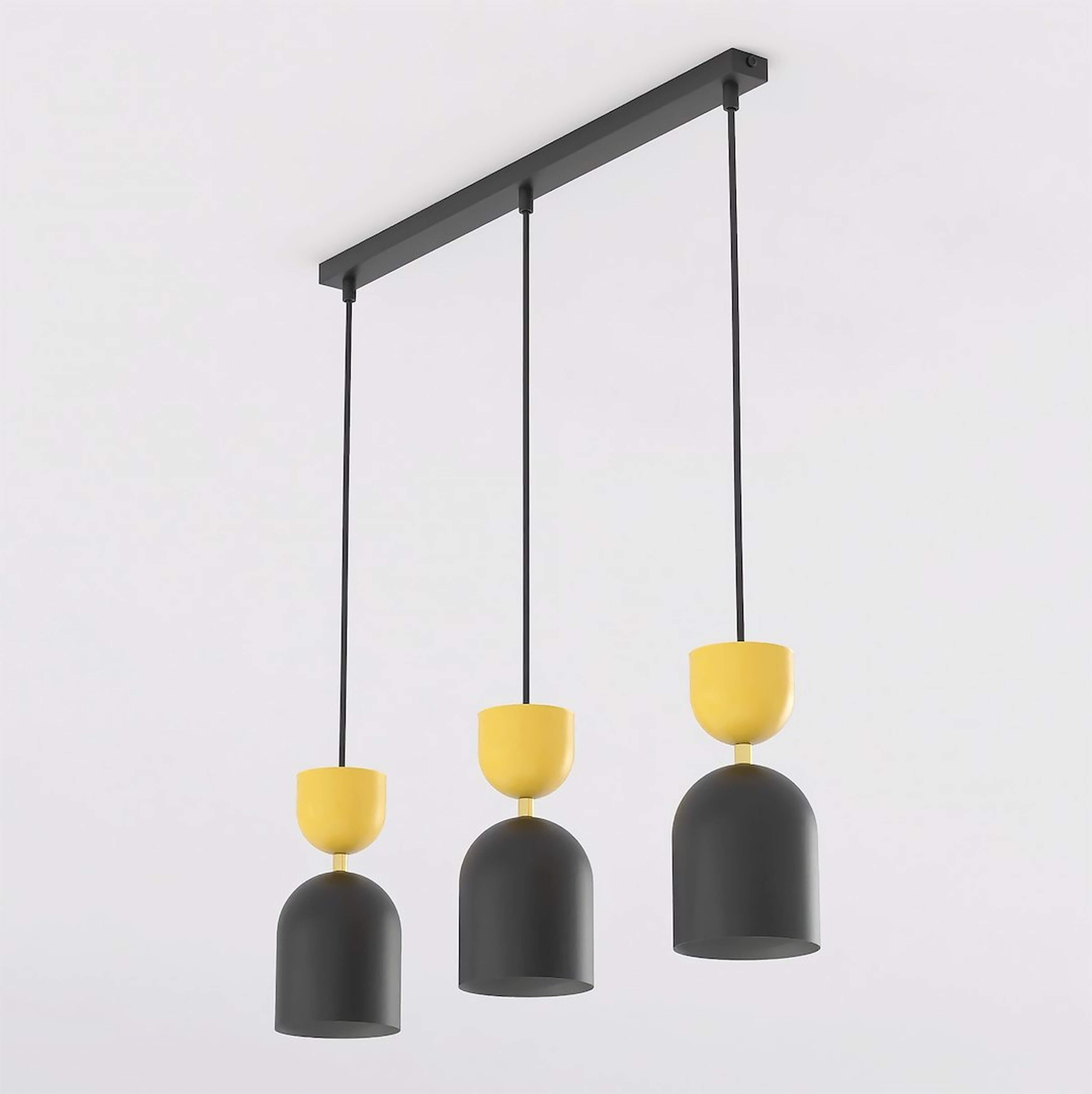 Emibig Gaudi lámpara colgante 3x10 W negro-naranja 1739/3