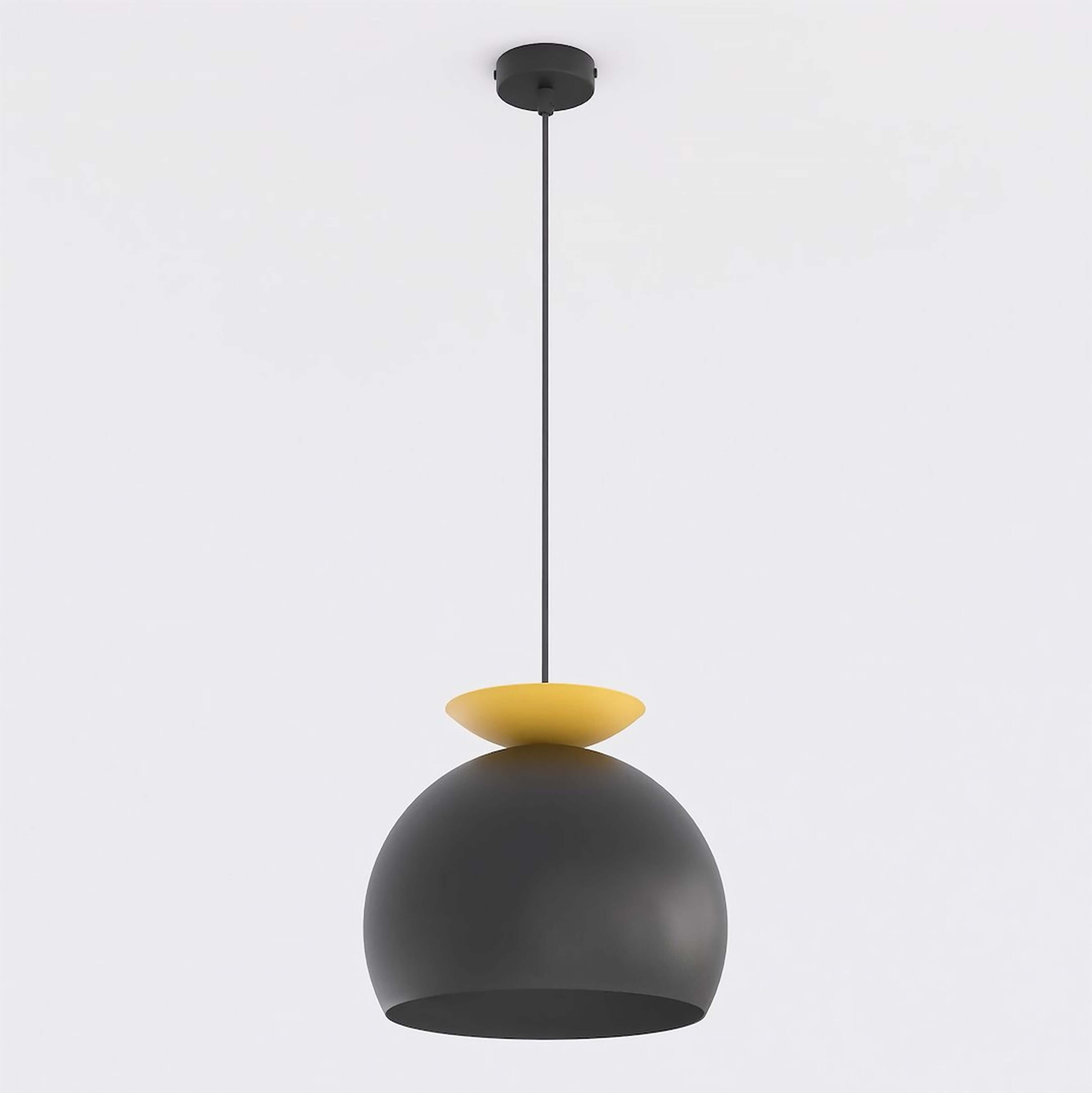 Emibig Geo lámpara colgante 1x15 W negro-naranja 1754/1