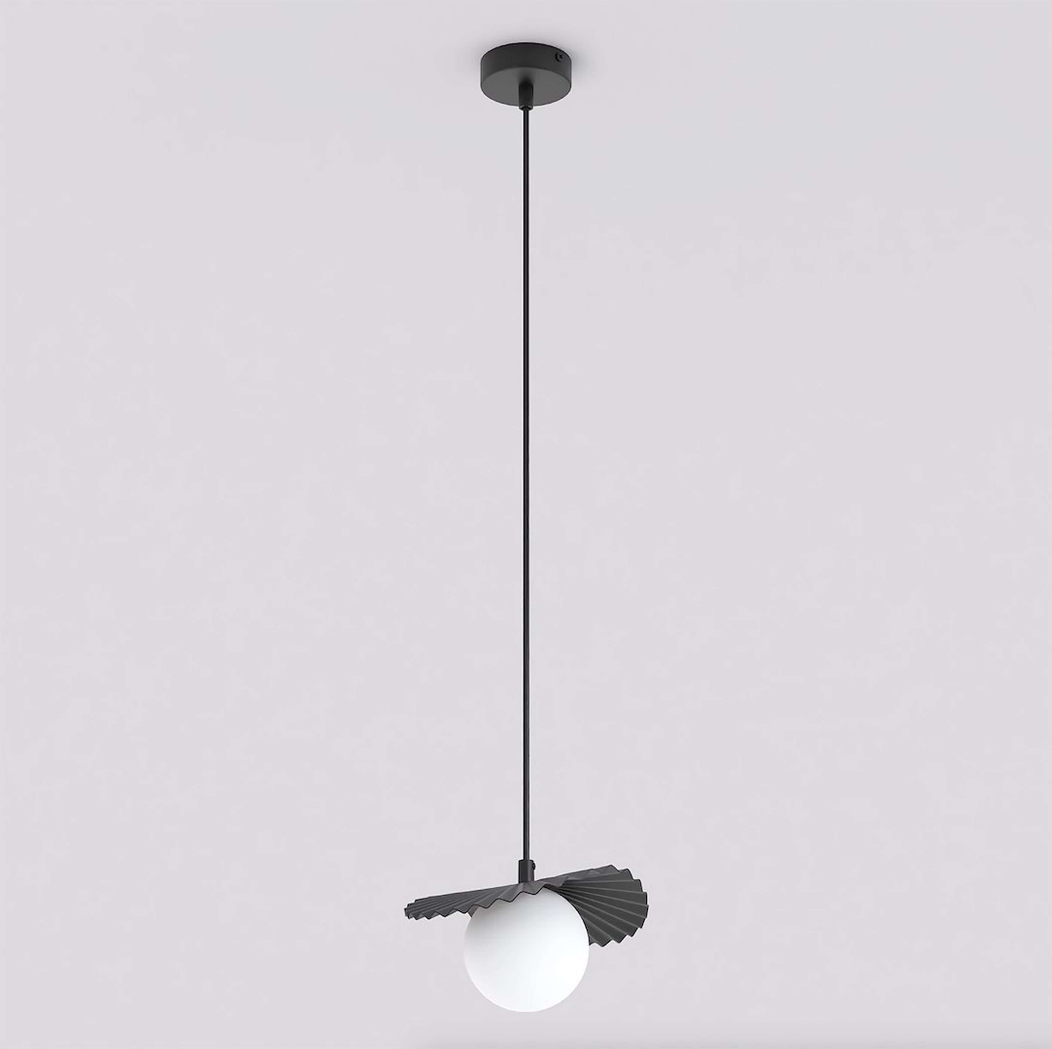 Emibig Flora lámpara colgante 1x8 W negro-ópalo 1758/1