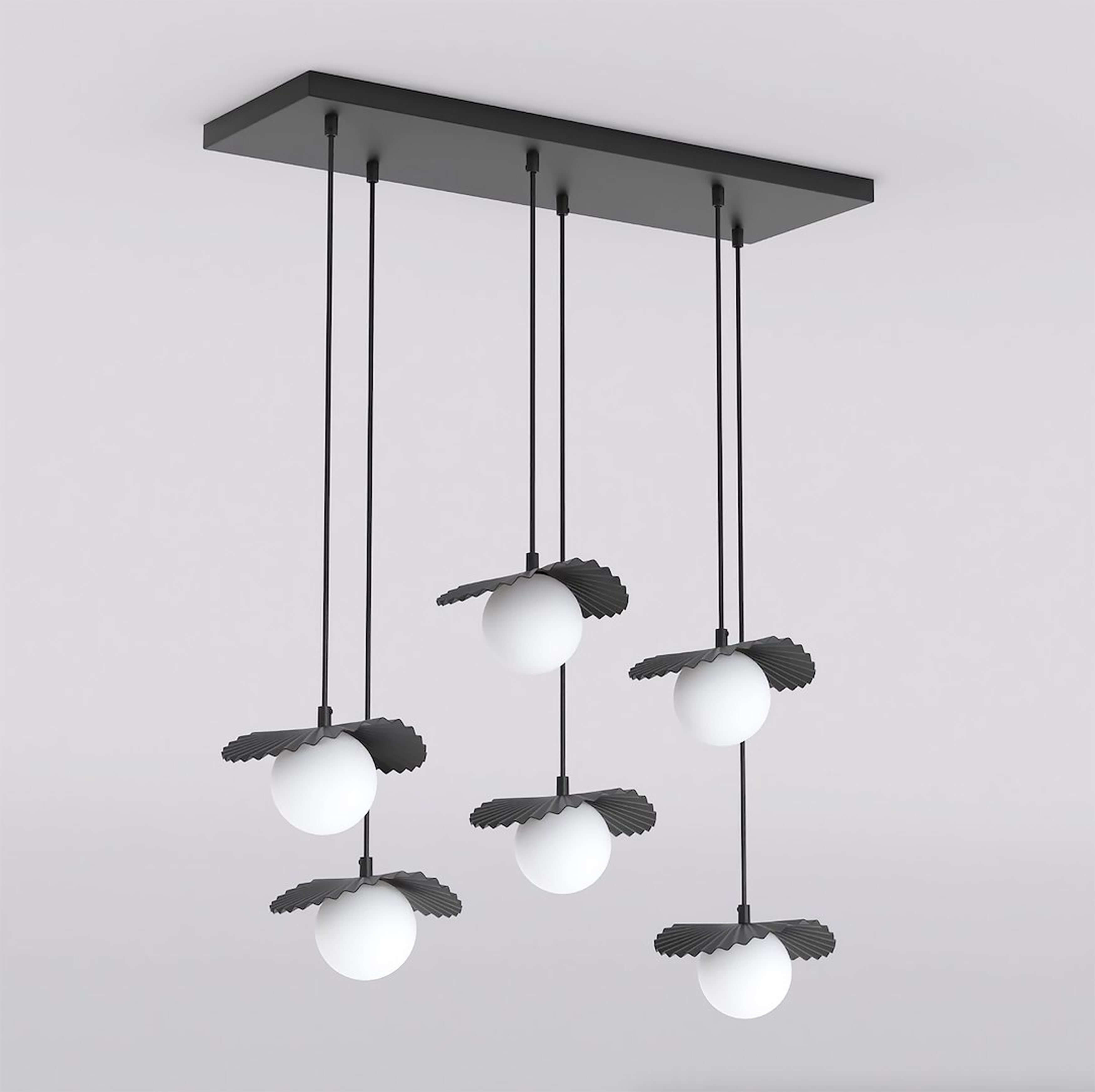Emibig Flora lámpara colgante 6x8 W ópalo 1758/6