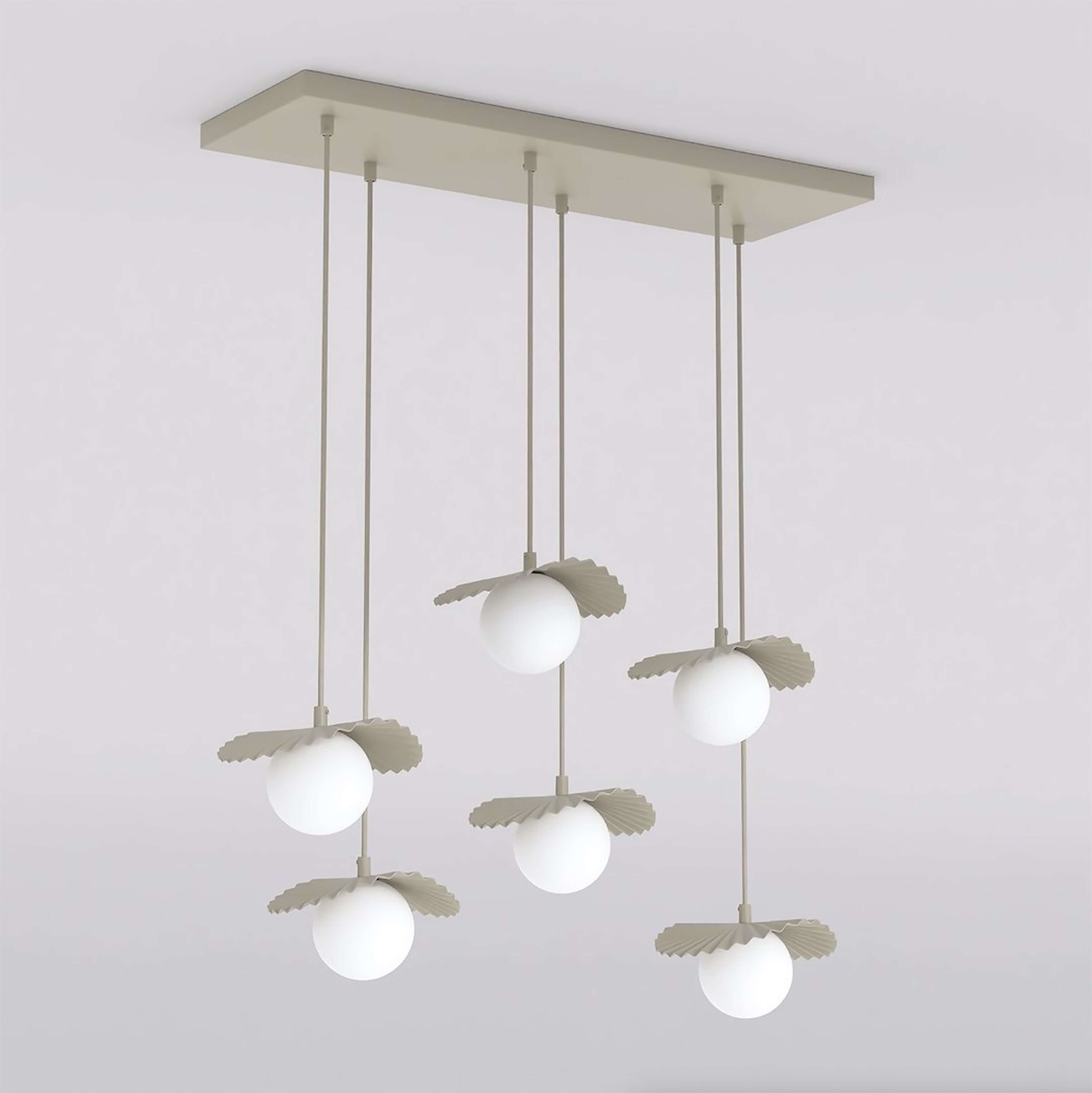 Emibig Flora lámpara colgante 6x8 W ópalo 1760/6