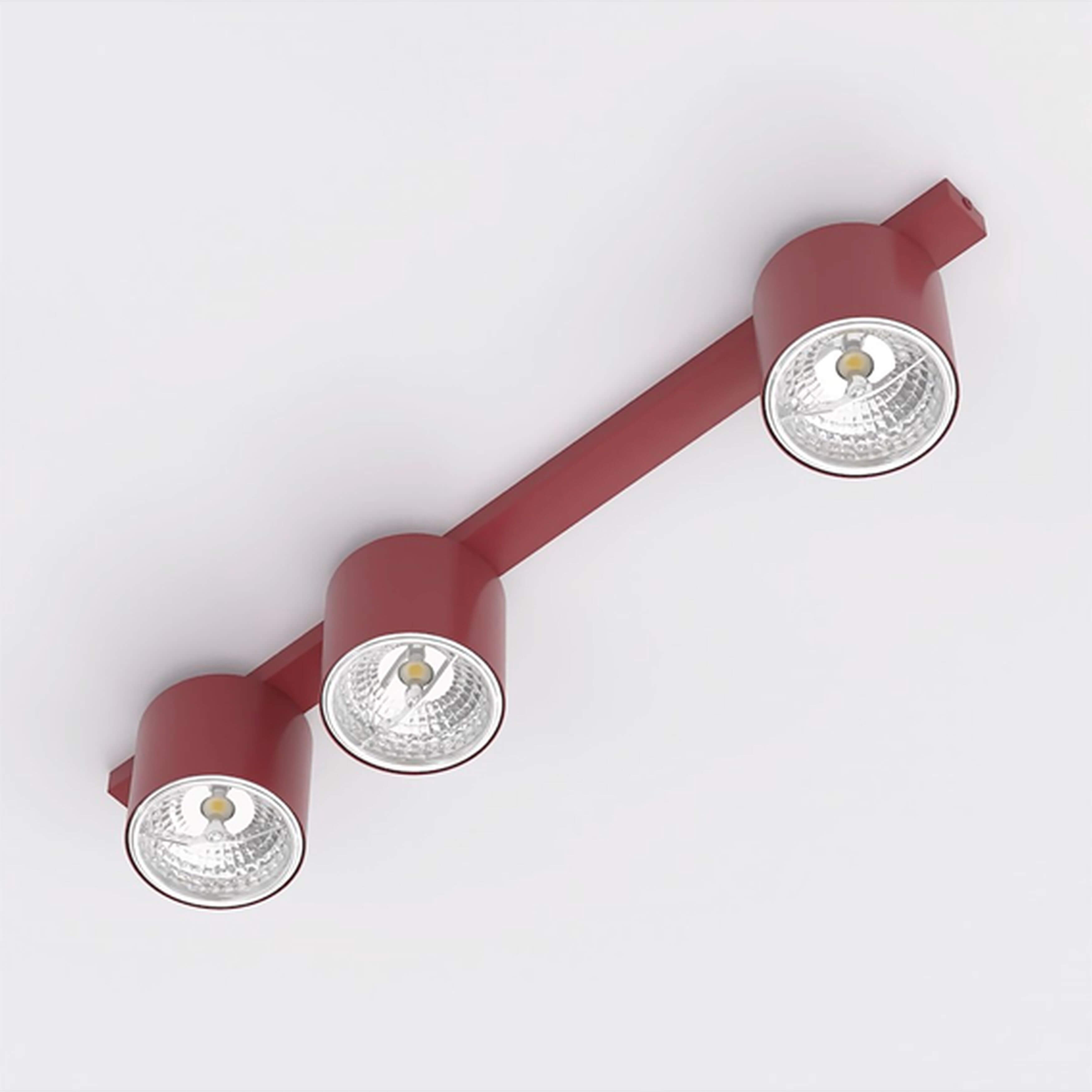 Emibig Nano lámpara de techo 3x10 W rojo 1697/3