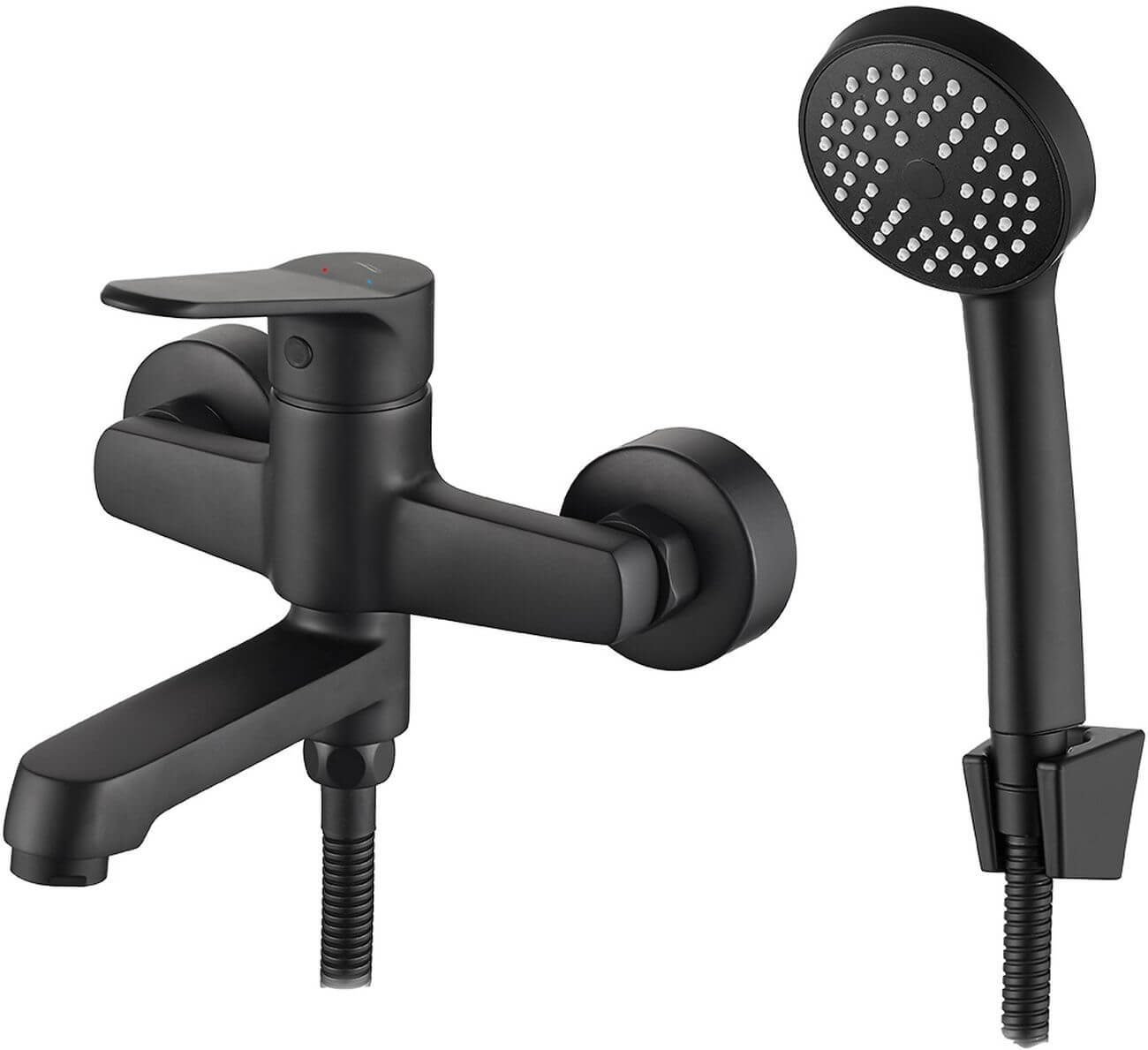 Kuchinox Atez grifo de bañera y ducha a pared negro BTK_711D