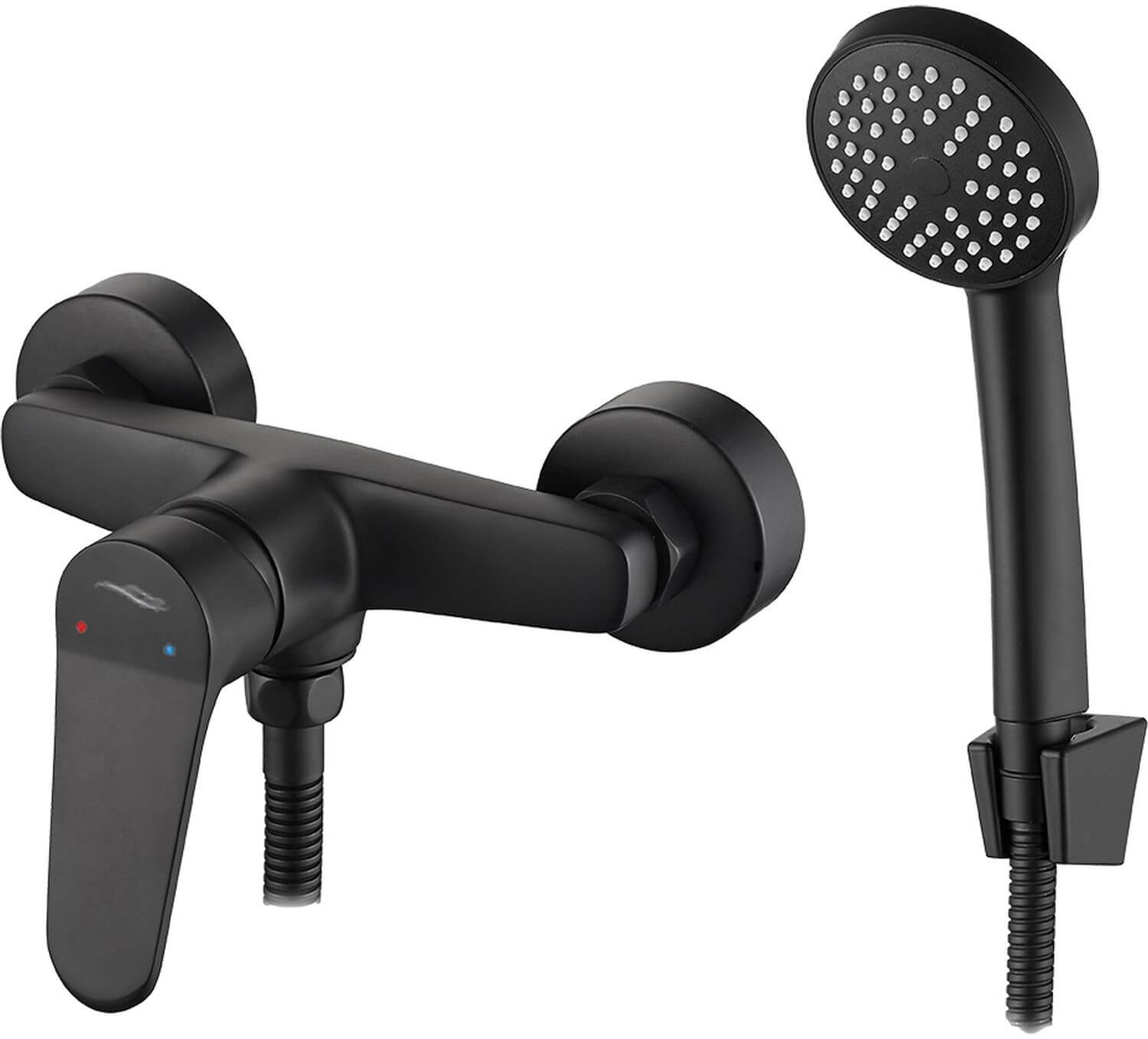 Kuchinox Atez grifo para ducha a pared negro BTK_741D