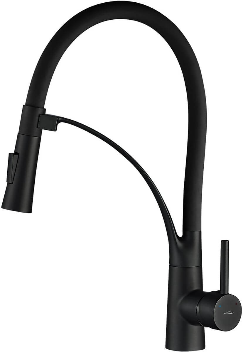 Kuchinox Olor grifo de cocina de pie negro BKR_B78D