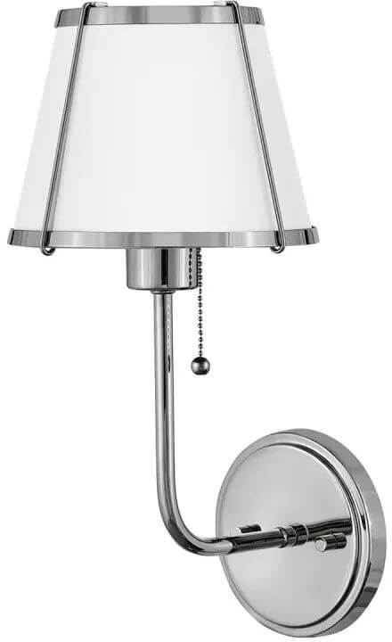 Elstead Lighting Clarke lámpara de pared 1x40 W blanco-níquel HK-CLARKE1-PN-WH
