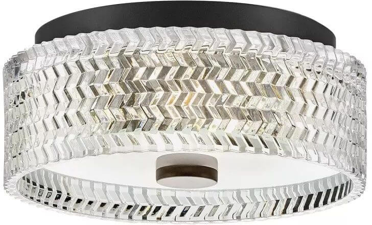 Elstead Lighting Elle plafón 2x60 W negro-transparente HK-ELLE-F-S-BK