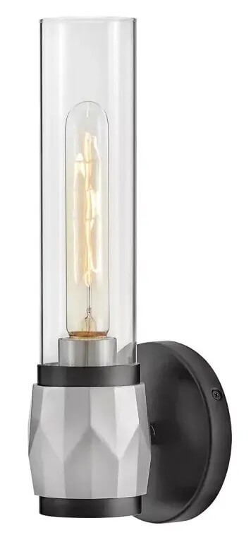 Elstead Lighting Ellison lámpara de pared 1x40 W negro-transparente-níquel HK-ELLISON1-BK-BN