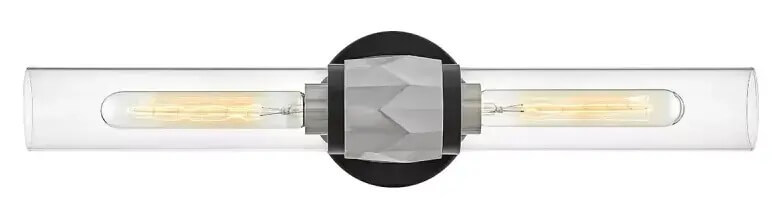 Elstead Lighting Ellison lámpara de pared 2x40 W negro-transparente-níquel HK-ELLISON2-BK-BN