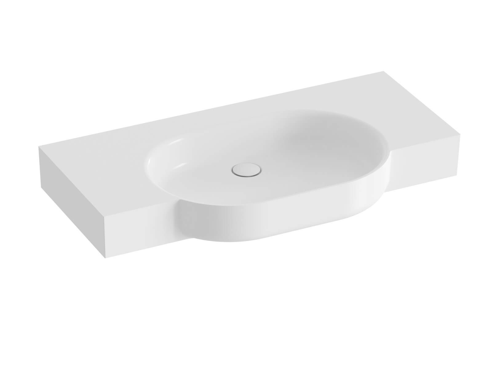 Ravak ARC lavabo 100x52 cm rectangular con encimera blanco brillante XJX01310000