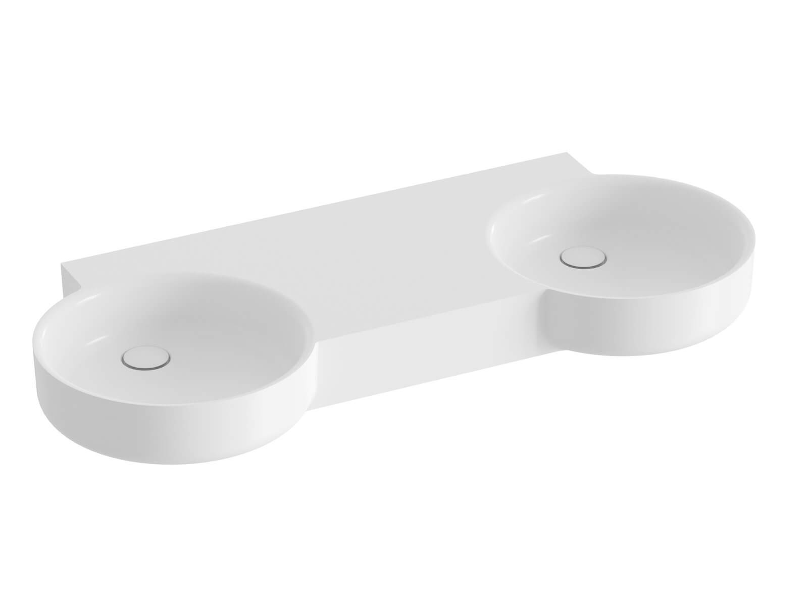 Ravak ARC lavabo 120x52 cm rectangular con encimera blanco brillante XJX01312002