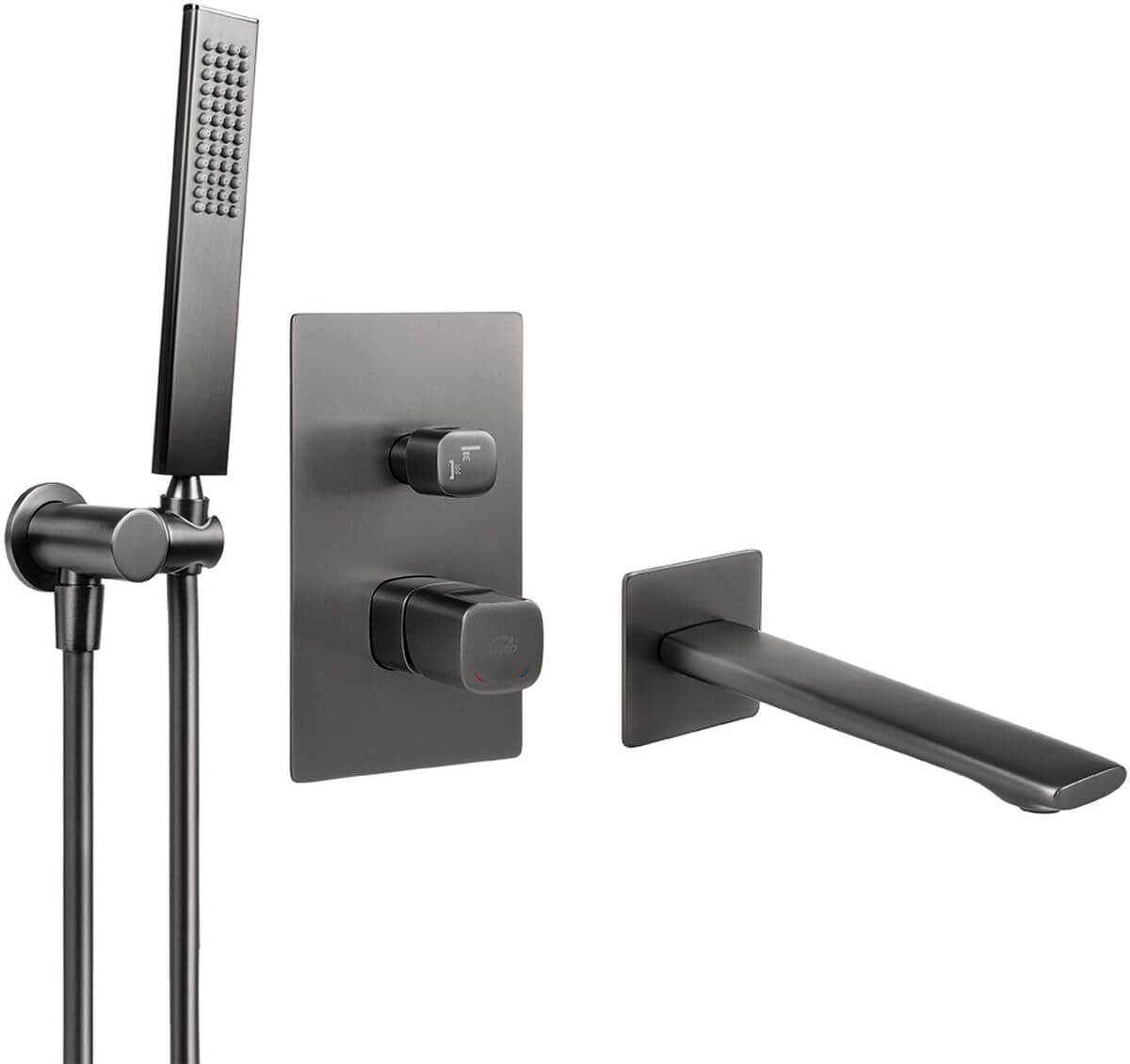 Laveo Tores conjunto de ducha empotrado grafito BVT_911P