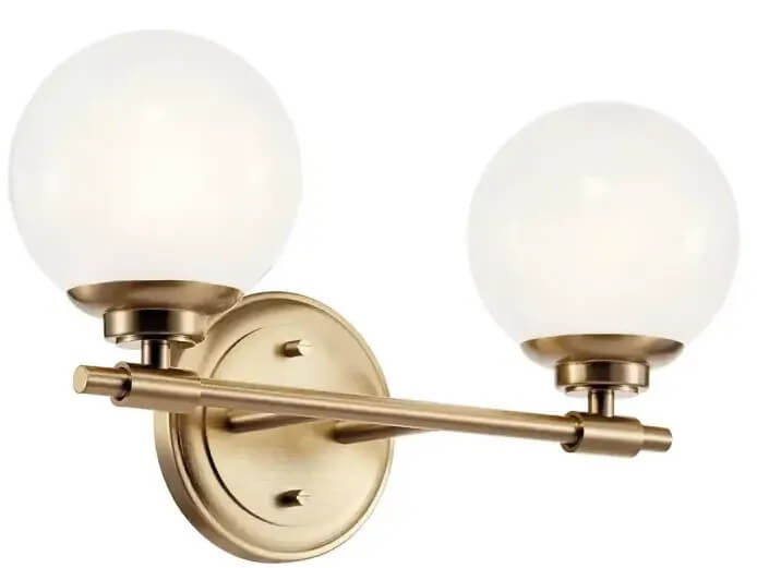 Elstead Lighting Benno lámpara de pared 2x3 W marrón-ópalo KL-BENNO2-CPZ